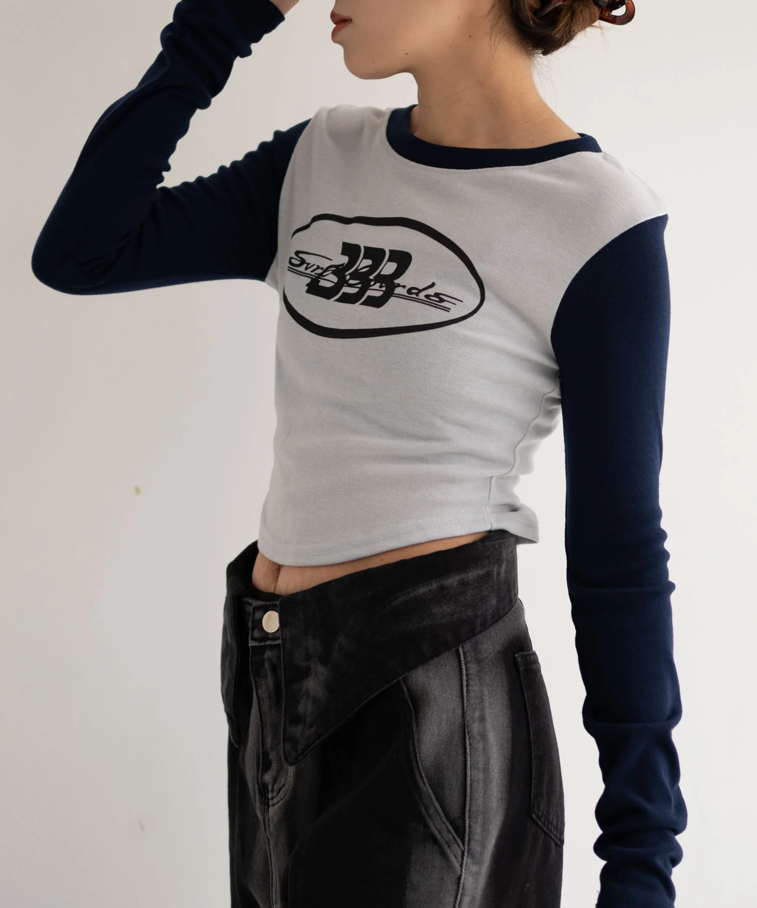 BBB2トーンカラースリーブトップス - Image 6