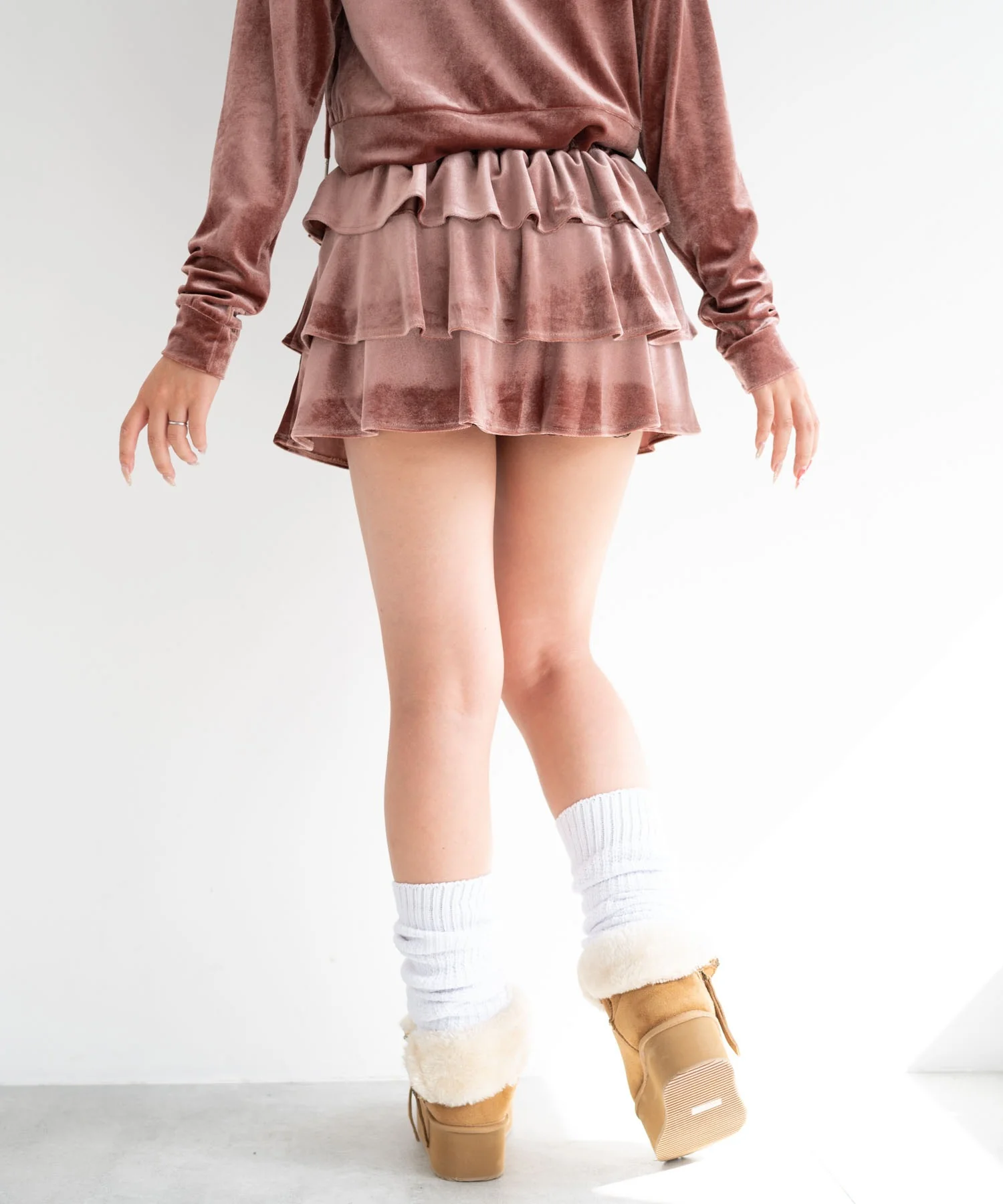 ハイウエストベロアフリルスカート - Image 9