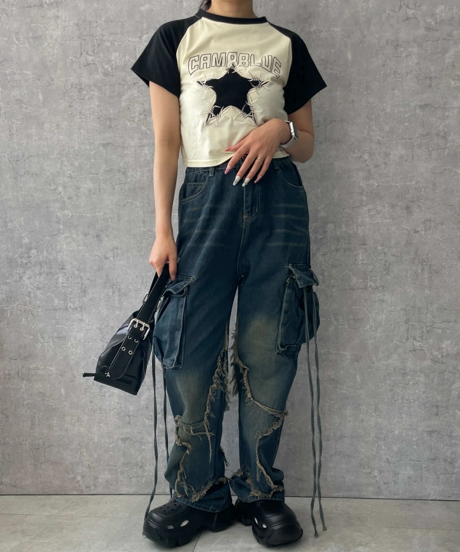 スターポケットデニムパンツ - Image 2
