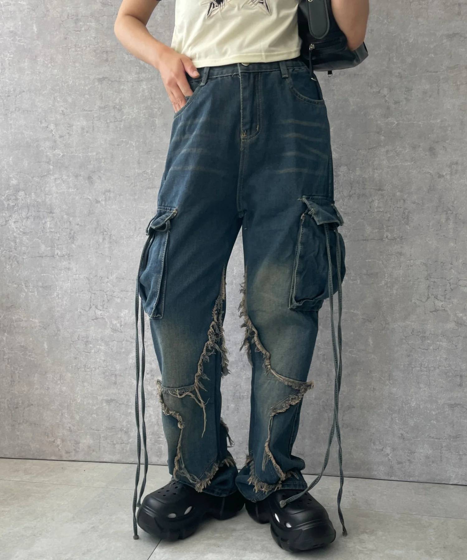 スターポケットデニムパンツ - Image 4