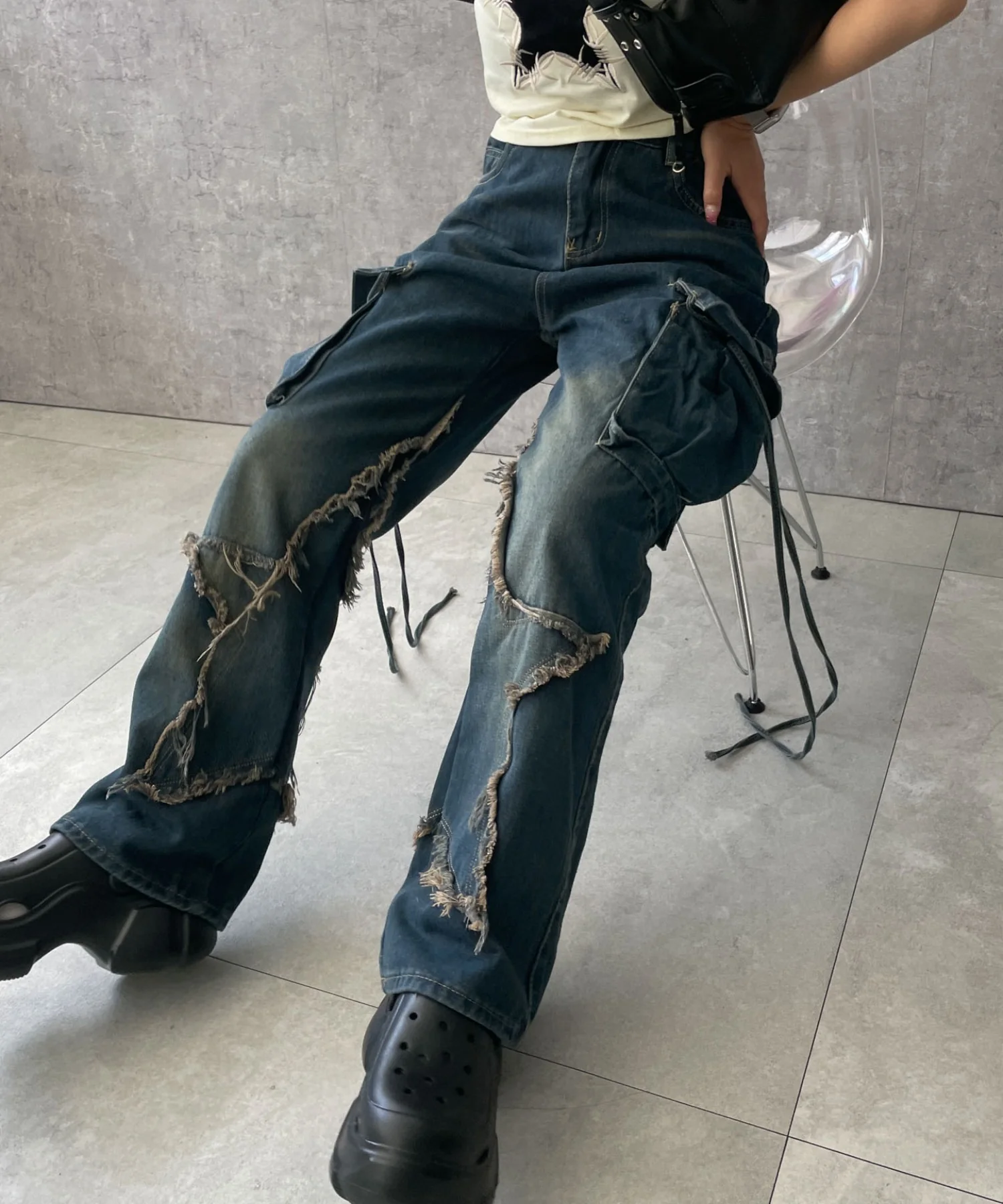 スターポケットデニムパンツ - Image 8