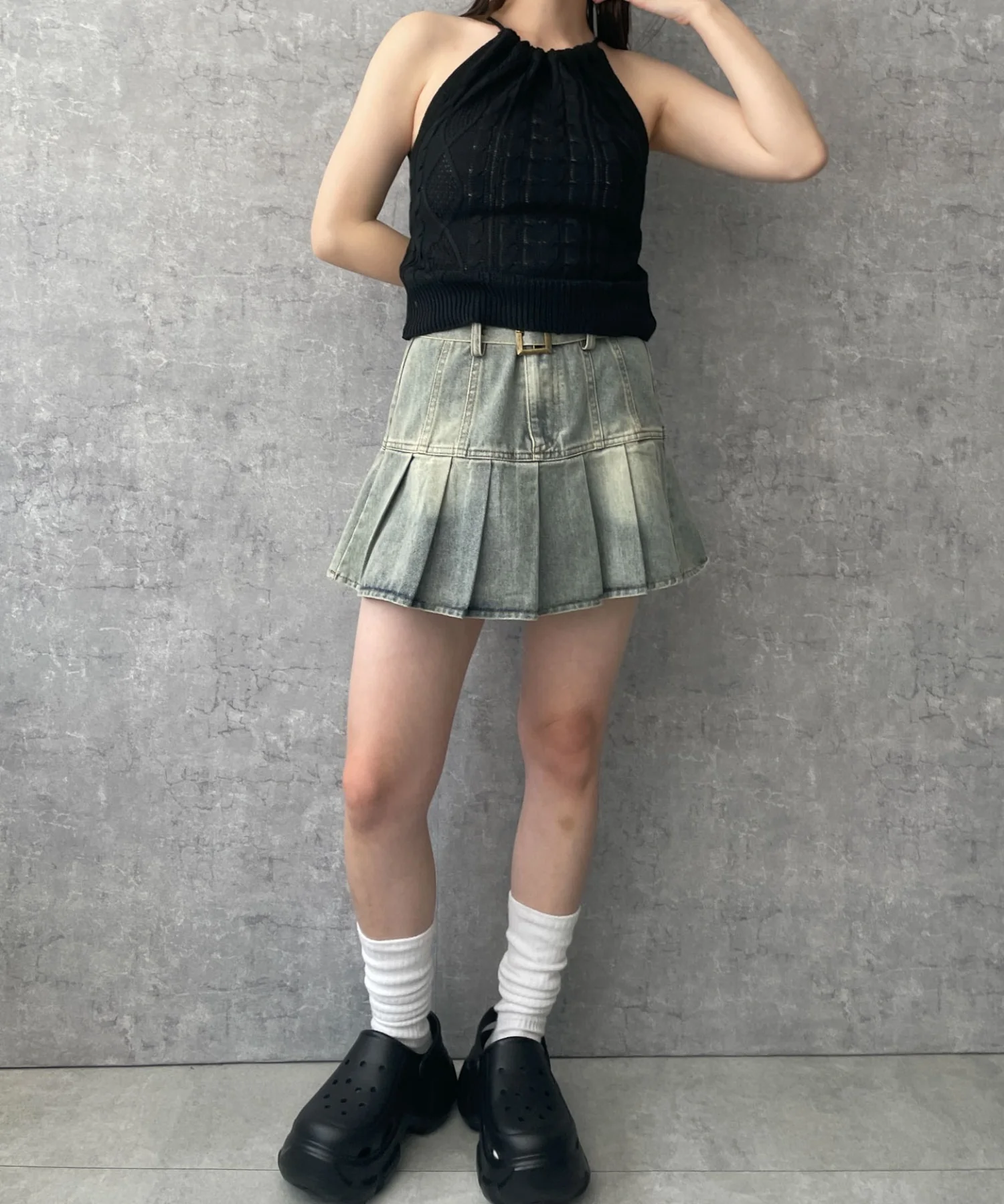 ホルターケーブルニットキャミ - Image 6