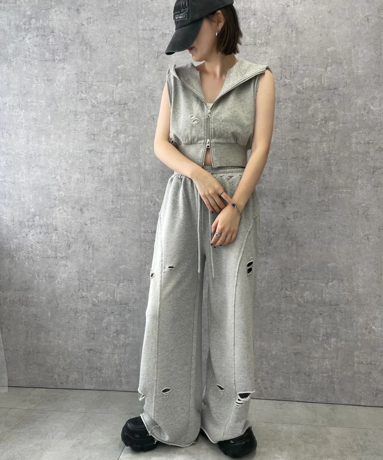 ヴィンテージウォッシュスウェットワイドパンツ - Image 13
