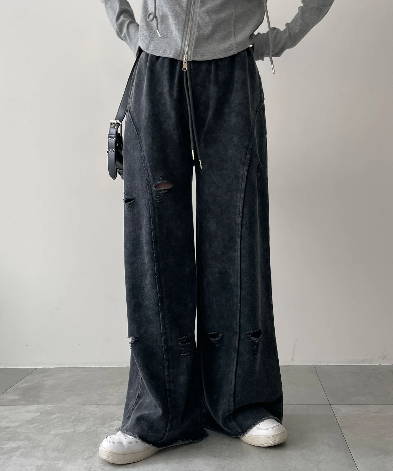 ヴィンテージウォッシュスウェットワイドパンツ - Image 2
