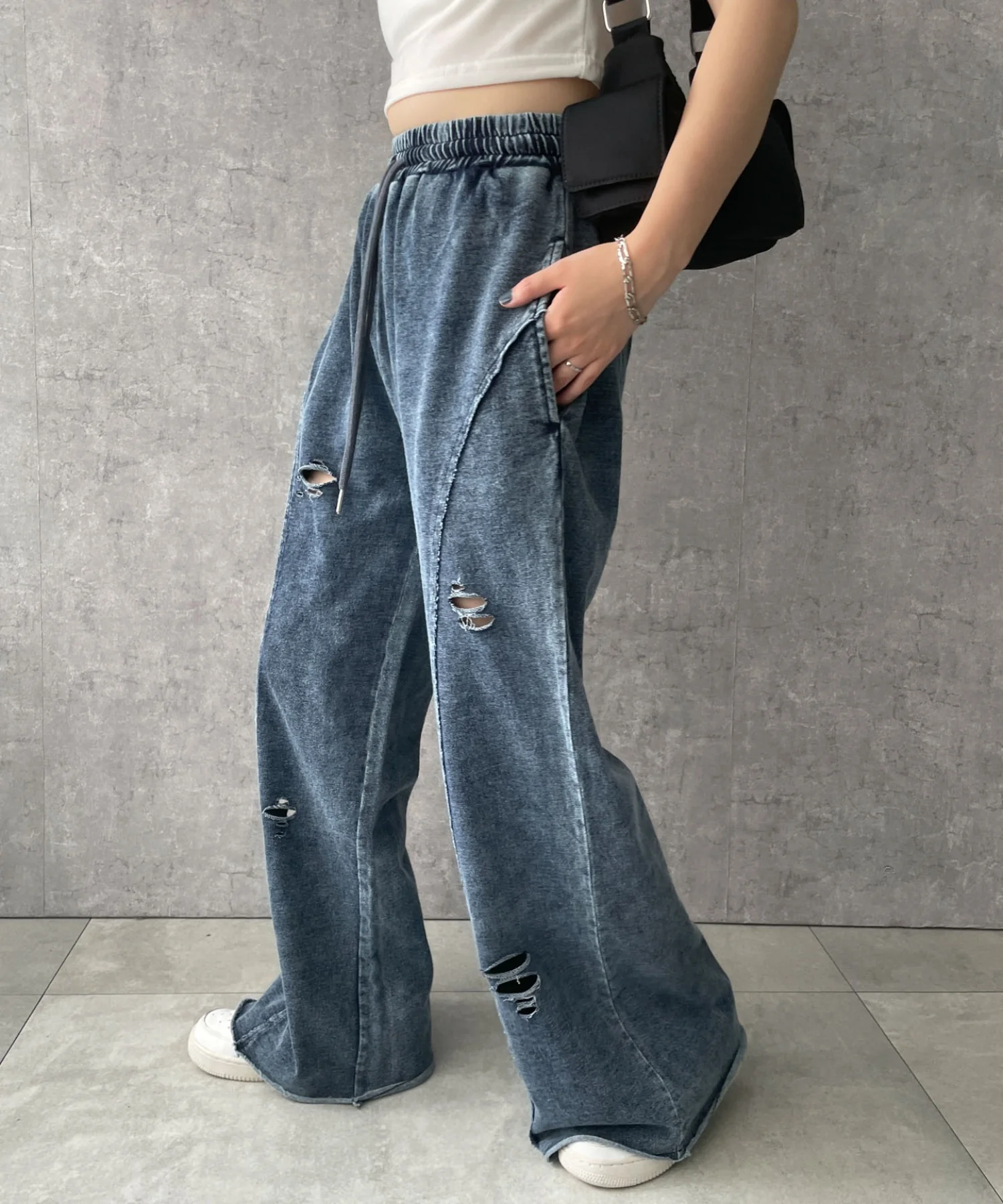 ヴィンテージウォッシュスウェットワイドパンツ - Image 25