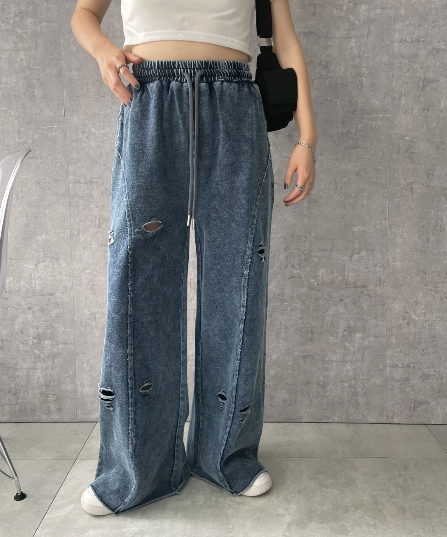 ヴィンテージウォッシュスウェットワイドパンツ - Image 26