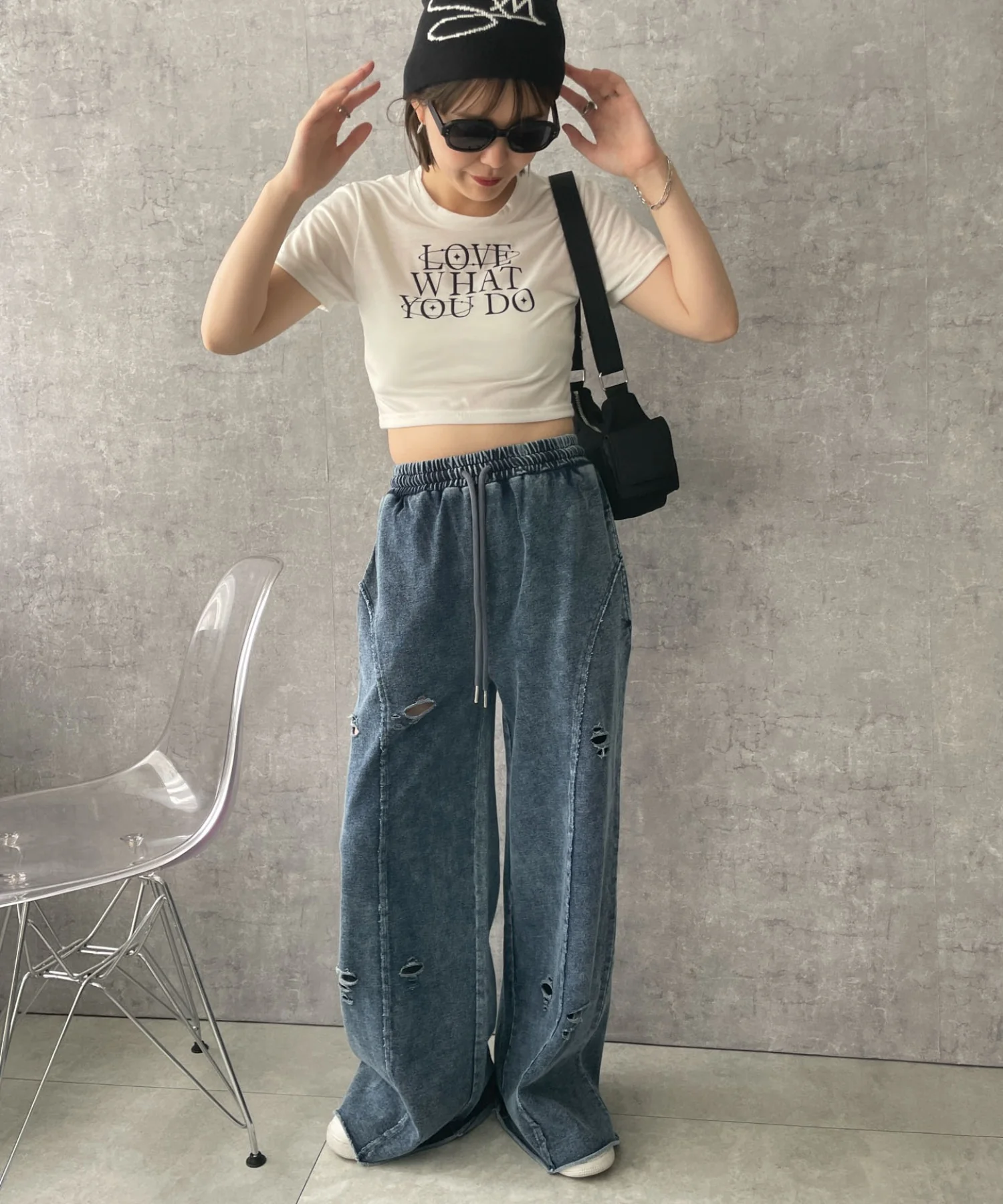 ヴィンテージウォッシュスウェットワイドパンツ - Image 8