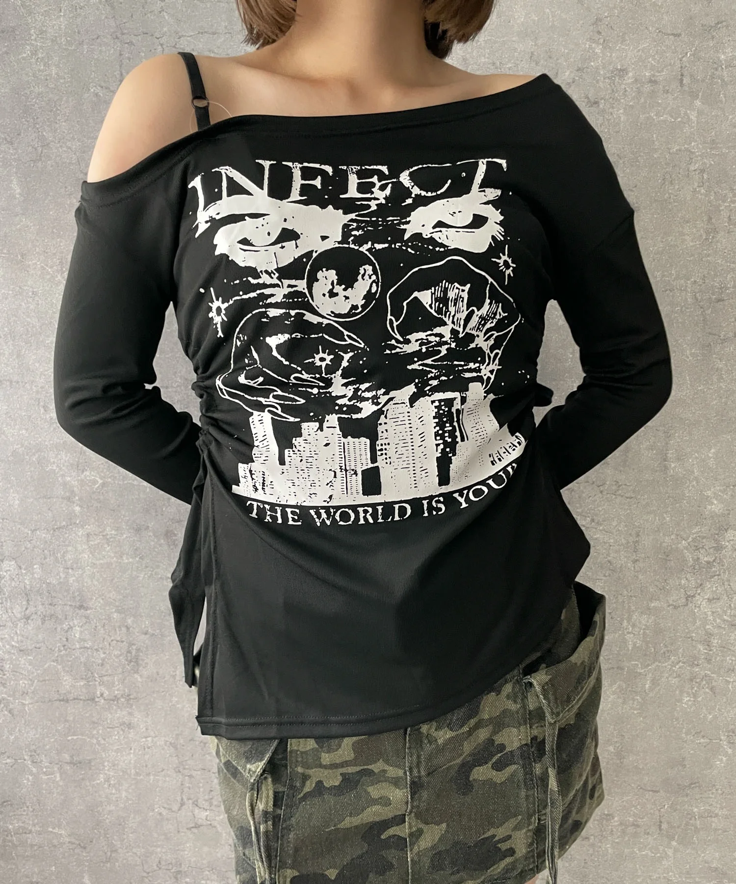 ワンショルダーデザインロンT - Image 10