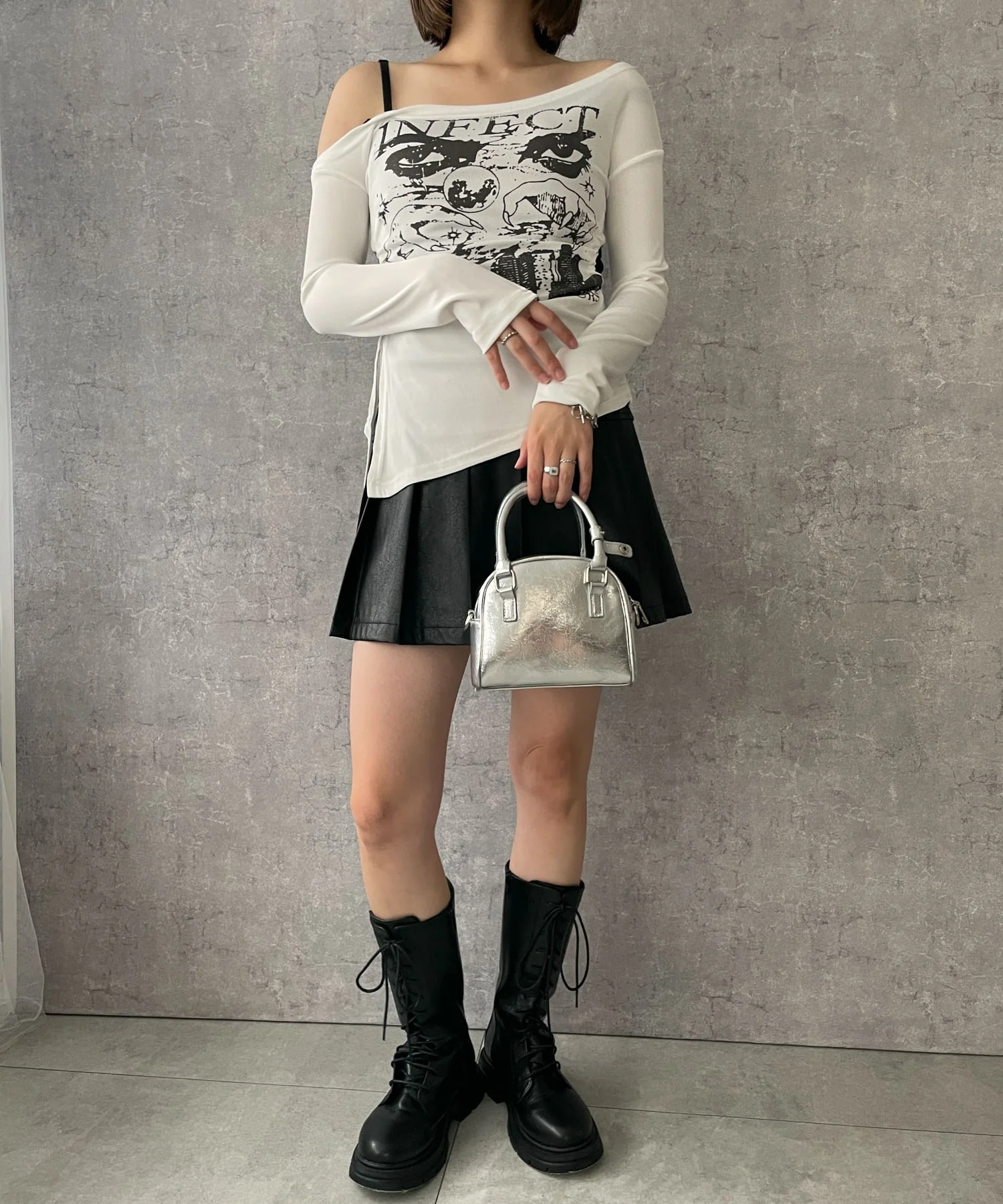 ワンショルダーデザインロンT - Image 3