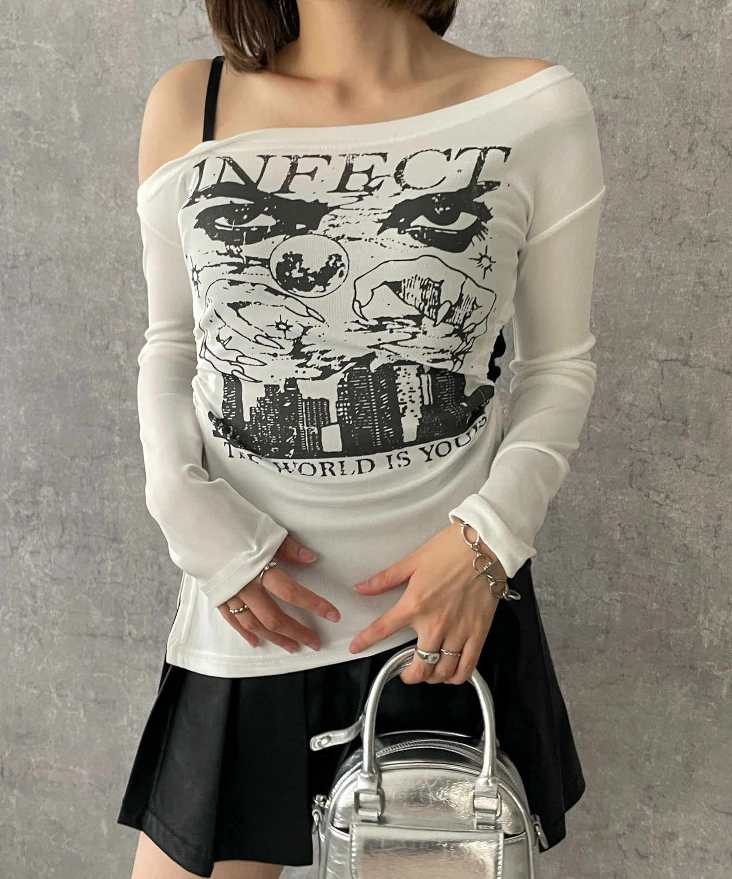 ワンショルダーデザインロンT - Image 5