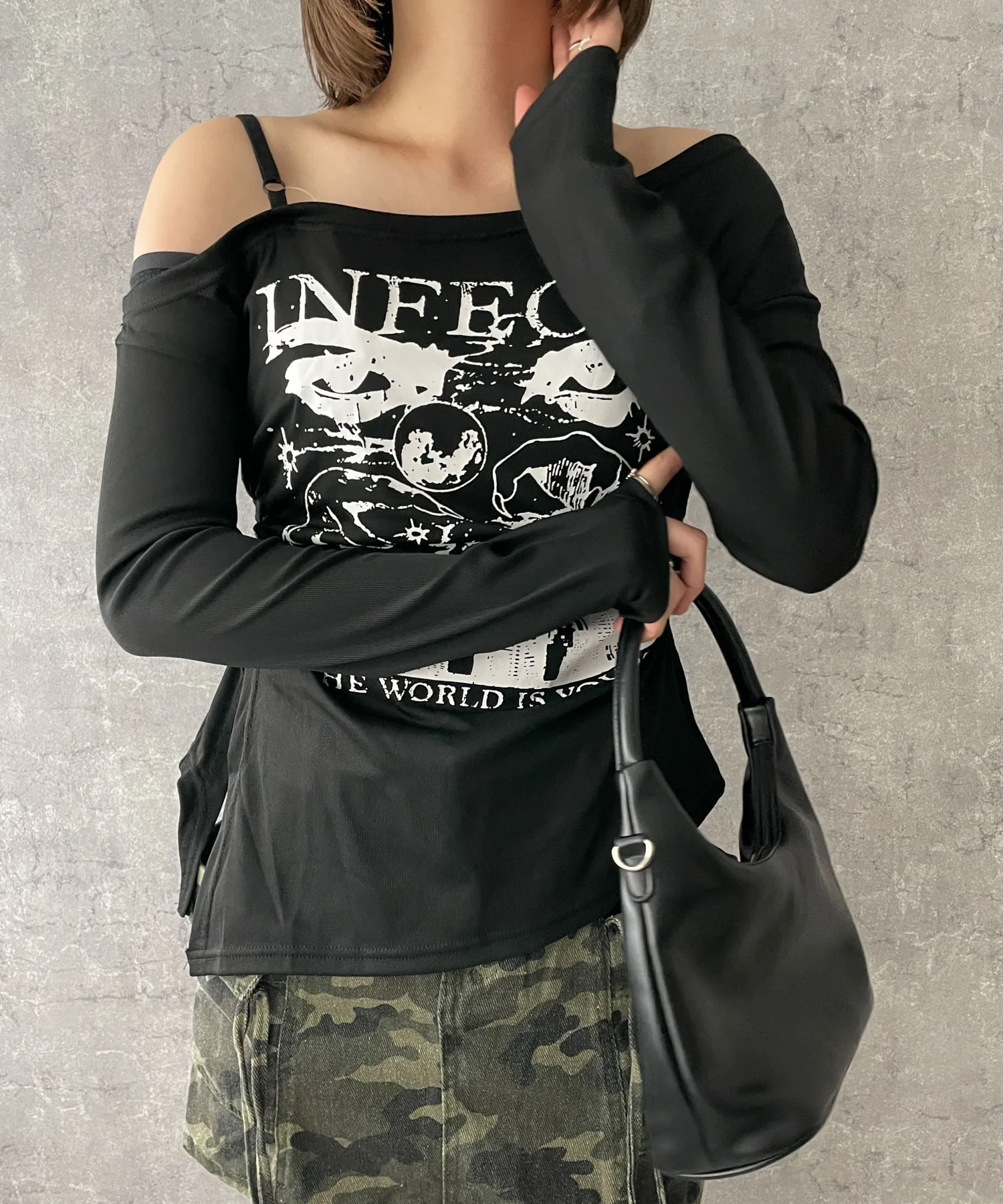 ワンショルダーデザインロンT - Image 9