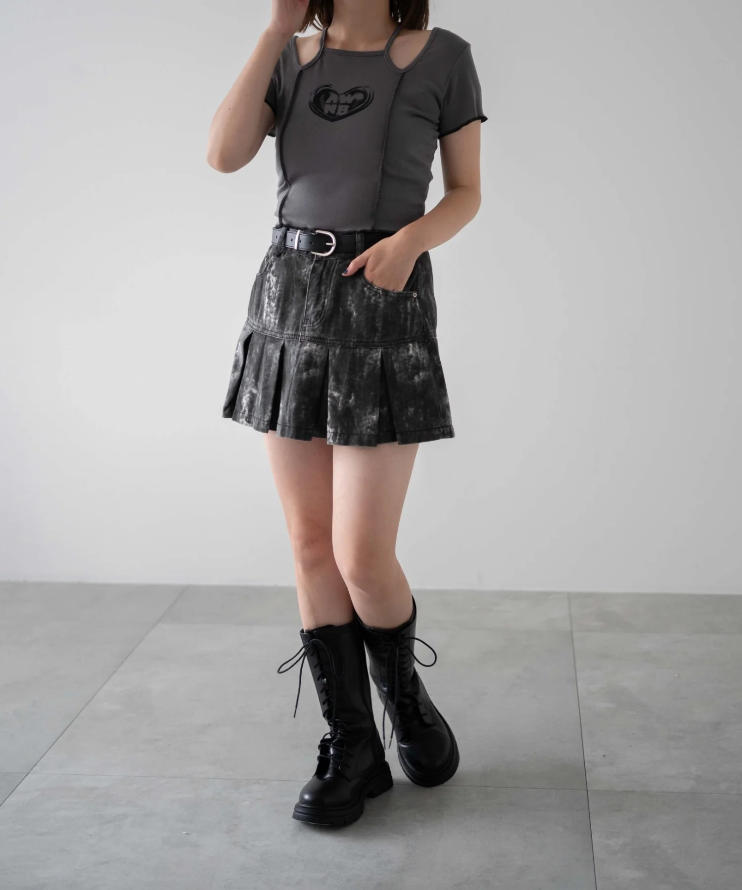 ウオッシュドプリーツミニスカート - Image 15
