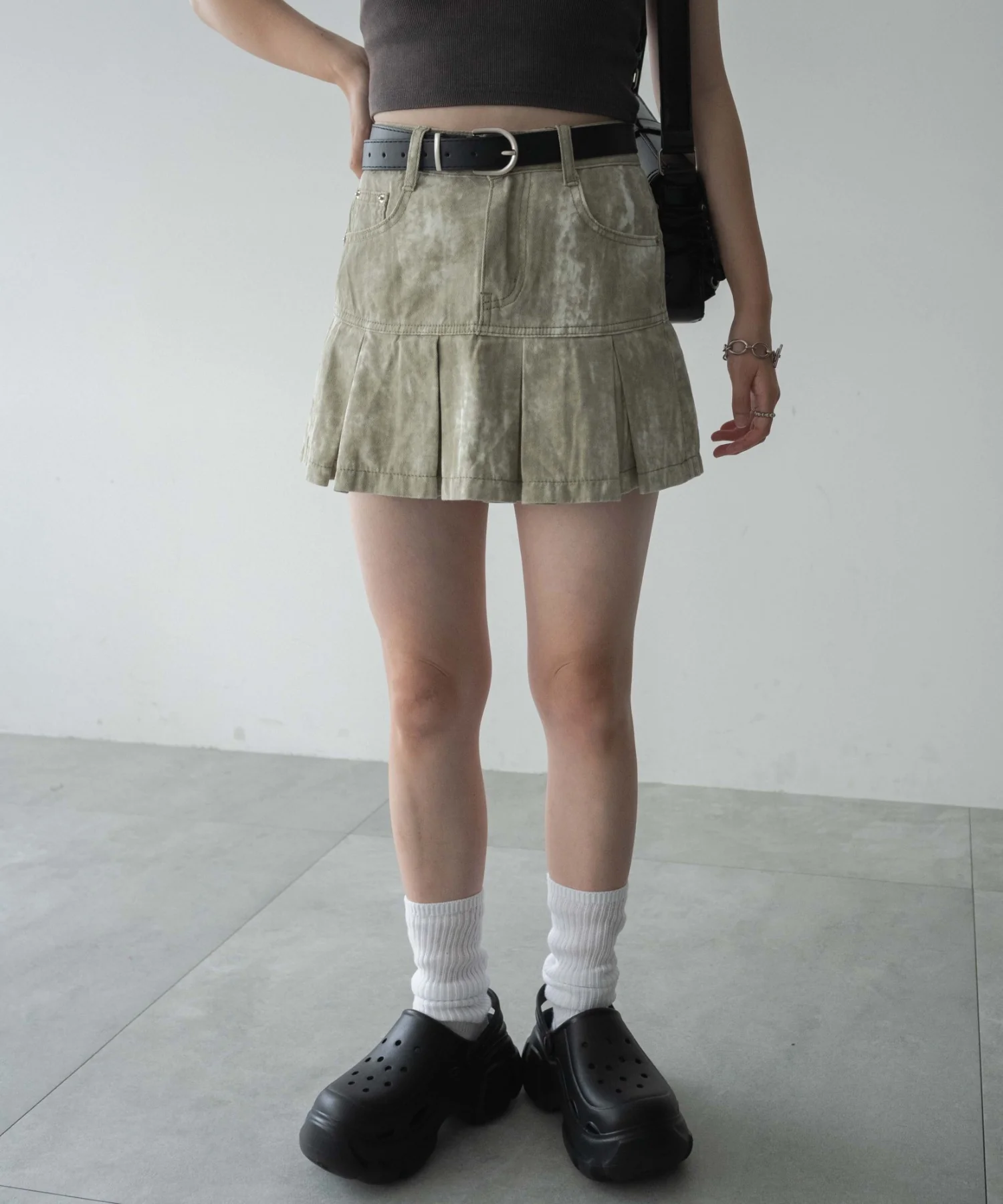 ウオッシュドプリーツミニスカート - Image 5