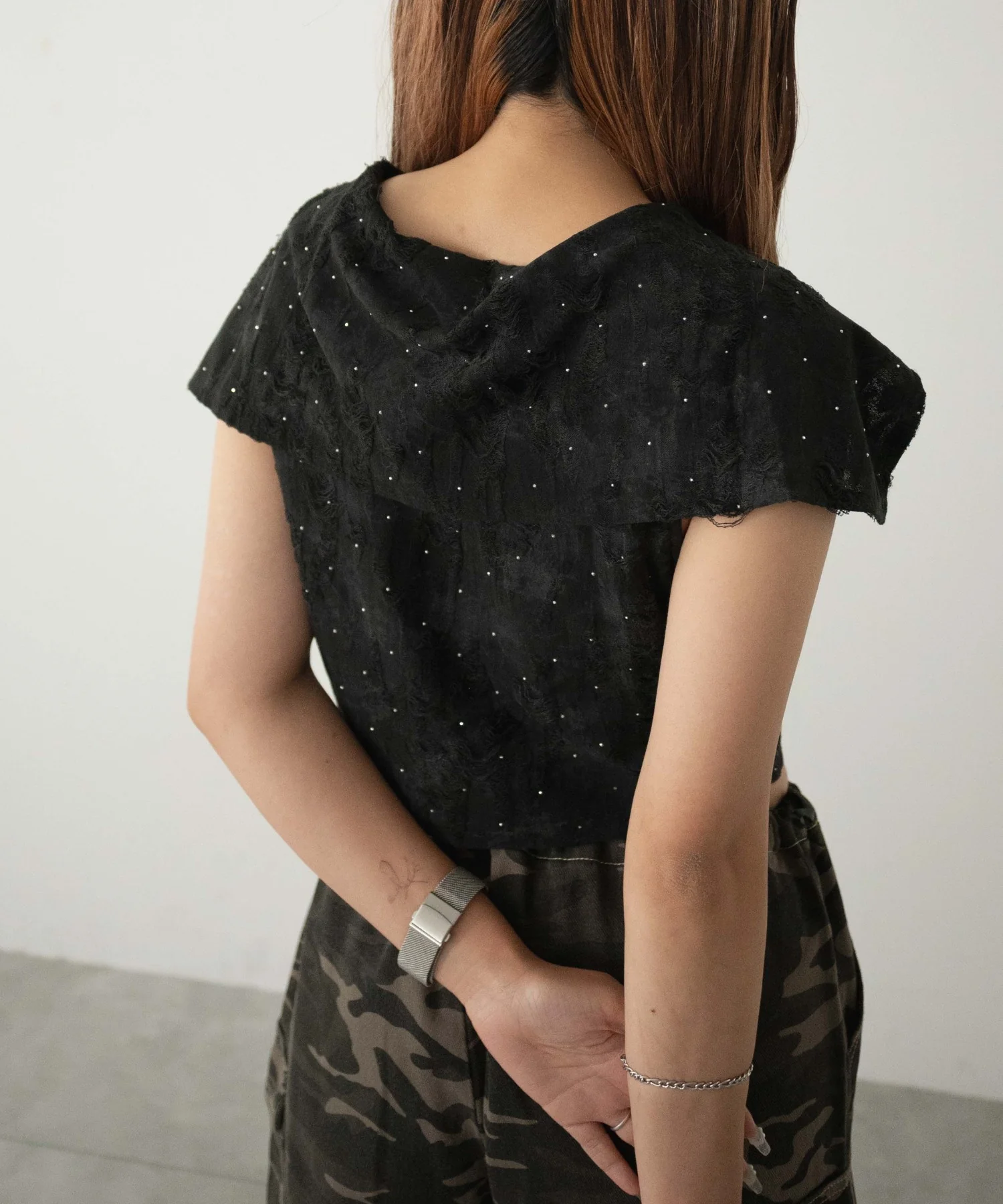 NSダメージWジップトップス - Image 5