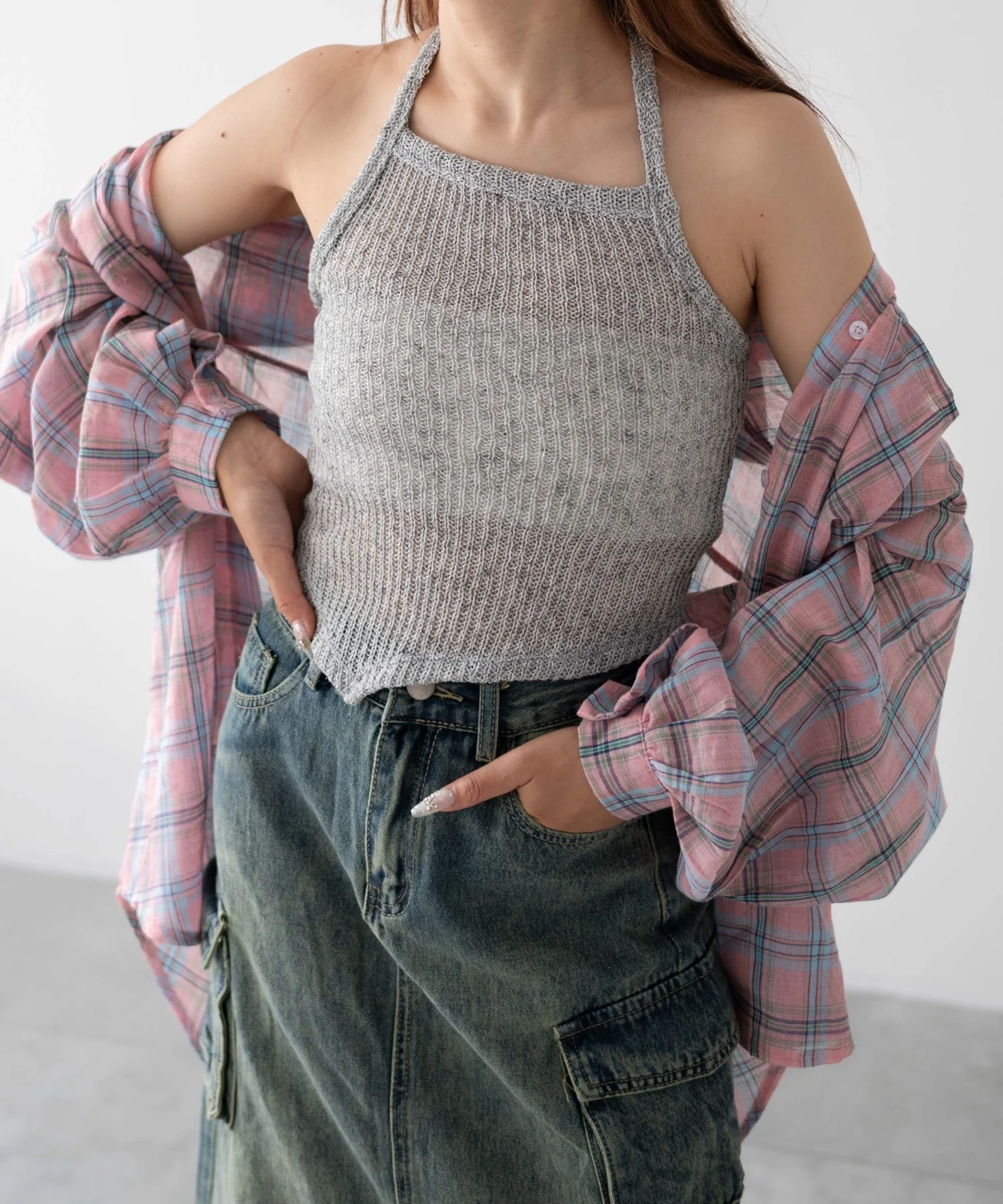 アシメデザインニットタンク - Image 5