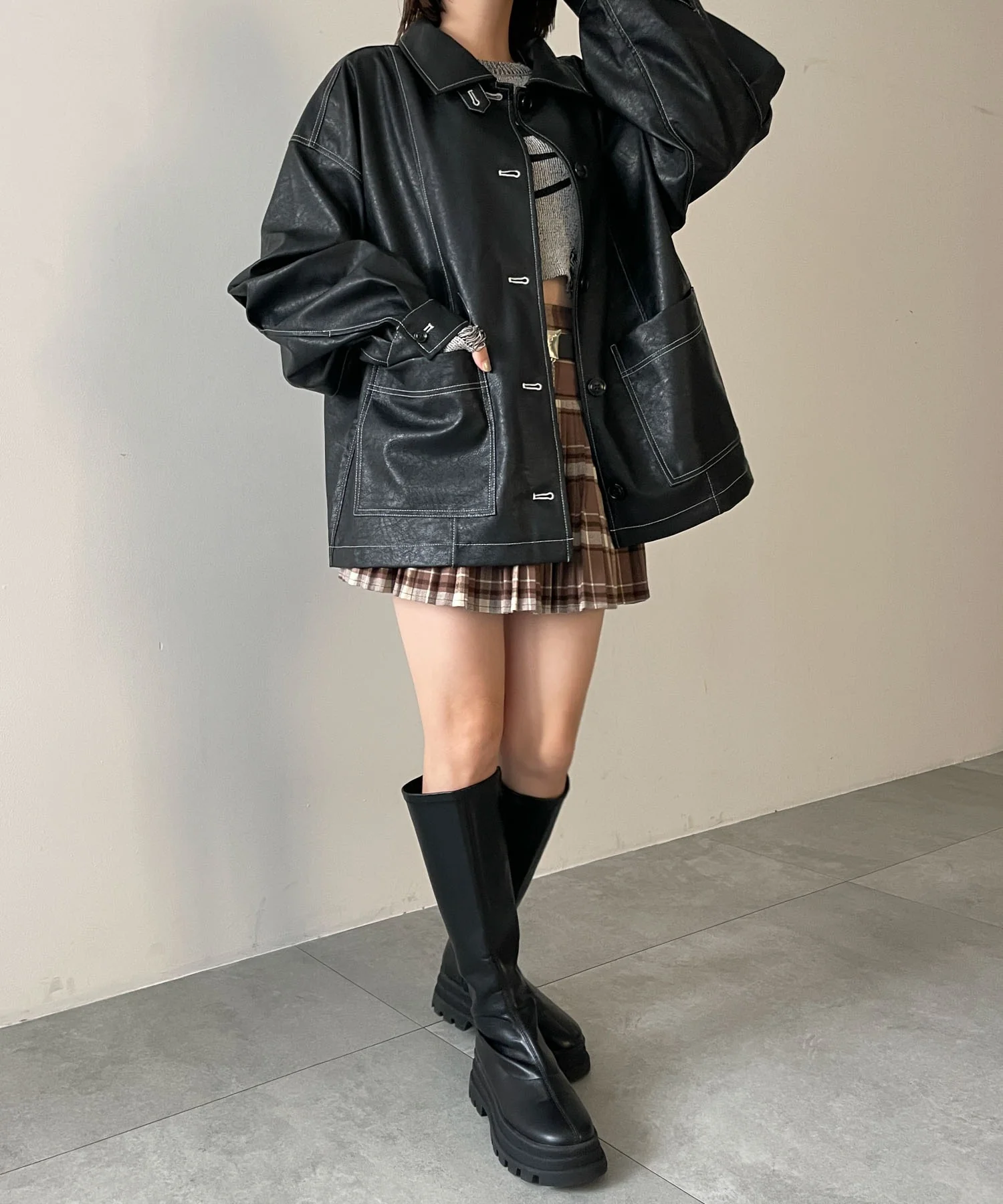 配色ステッチカバーオール - Image 14