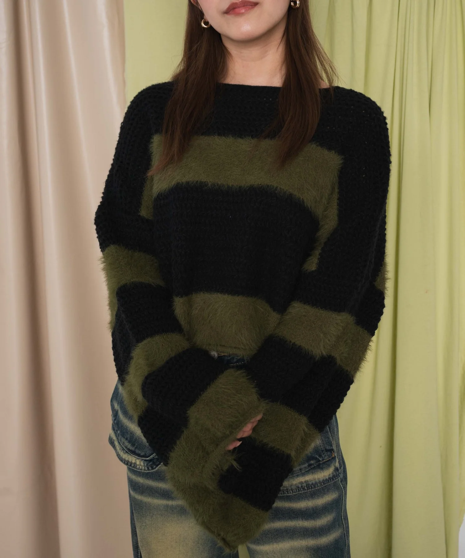 マテリアルシャギークロップドニット - Image 6