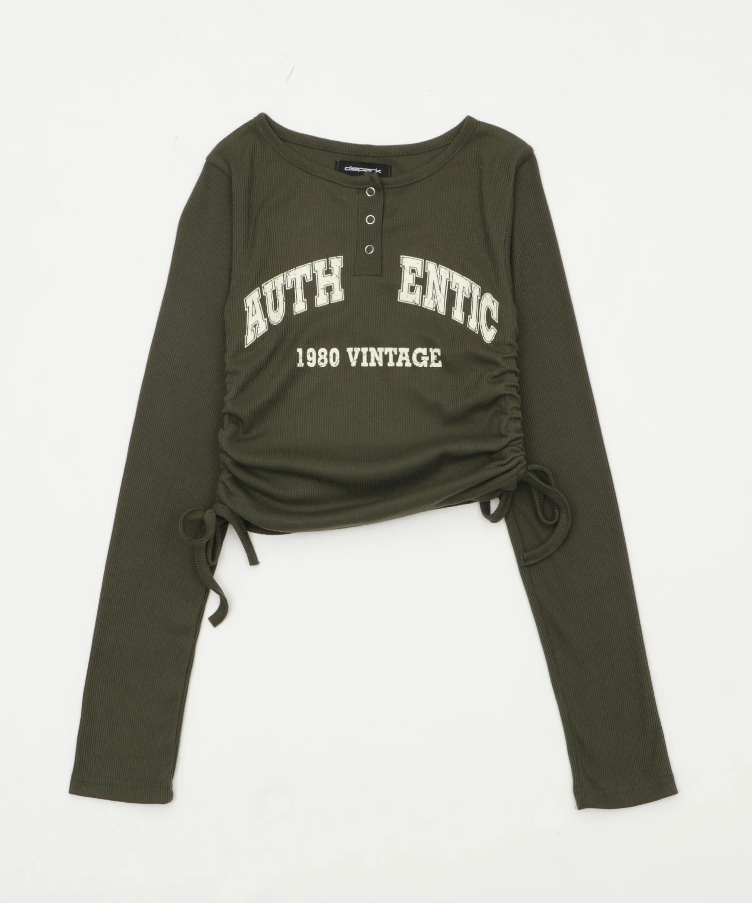 サイドギャザーヘンリーネックロゴTOP - Image 12