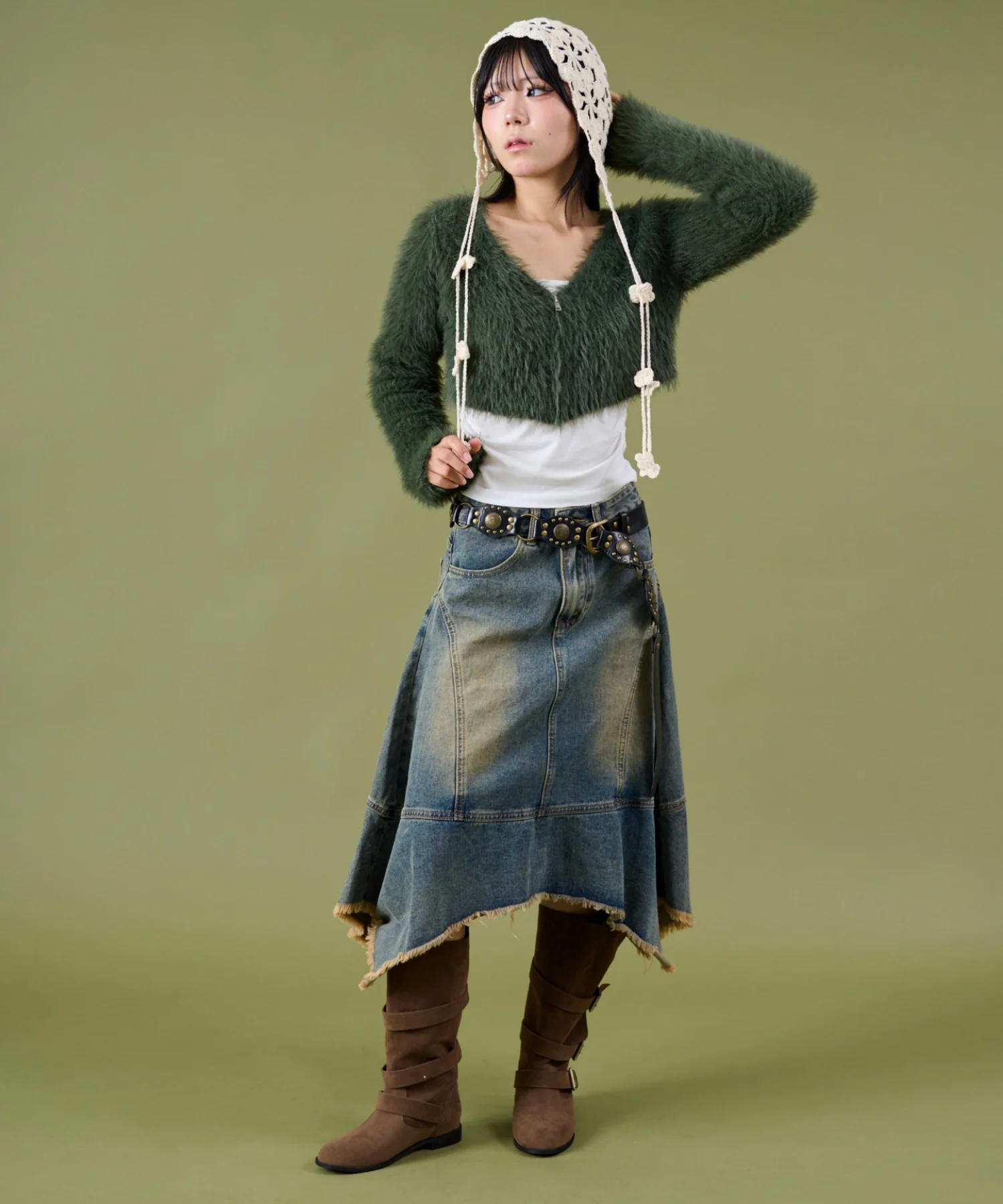 シャギーショートニットカーデ - Image 10