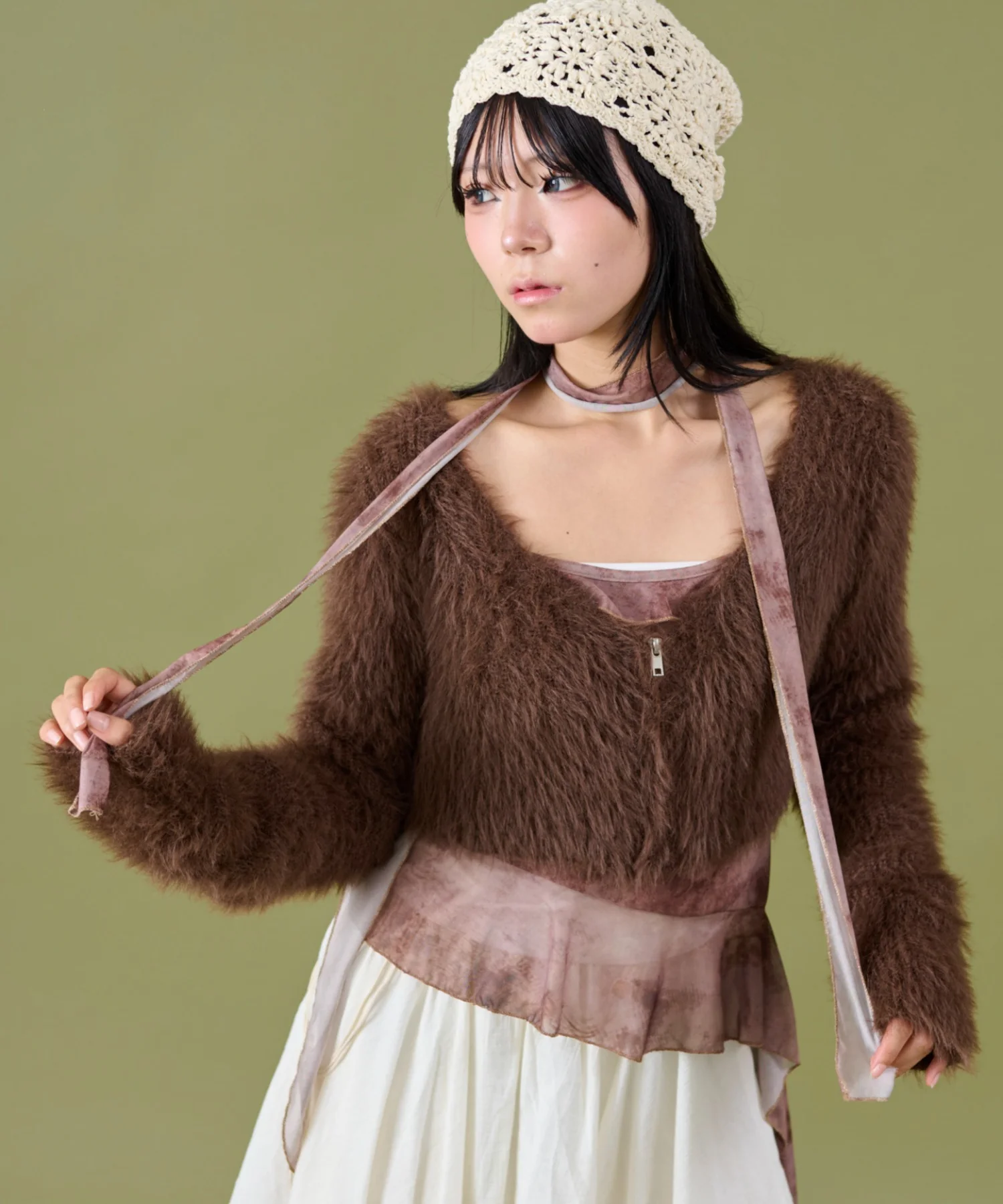 シャギーショートニットカーデ - Image 7