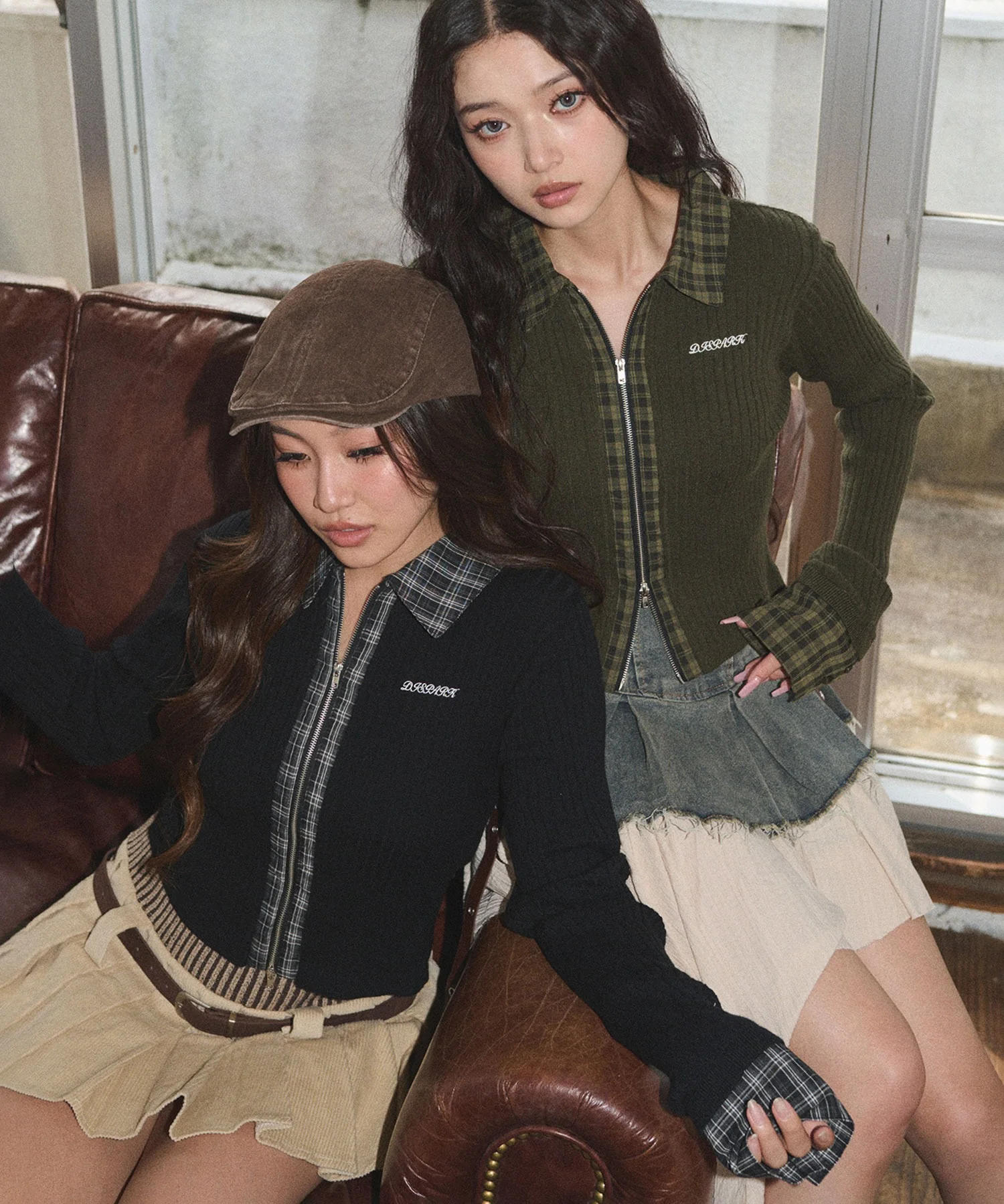チェックドッキングWジップニット - Image 4
