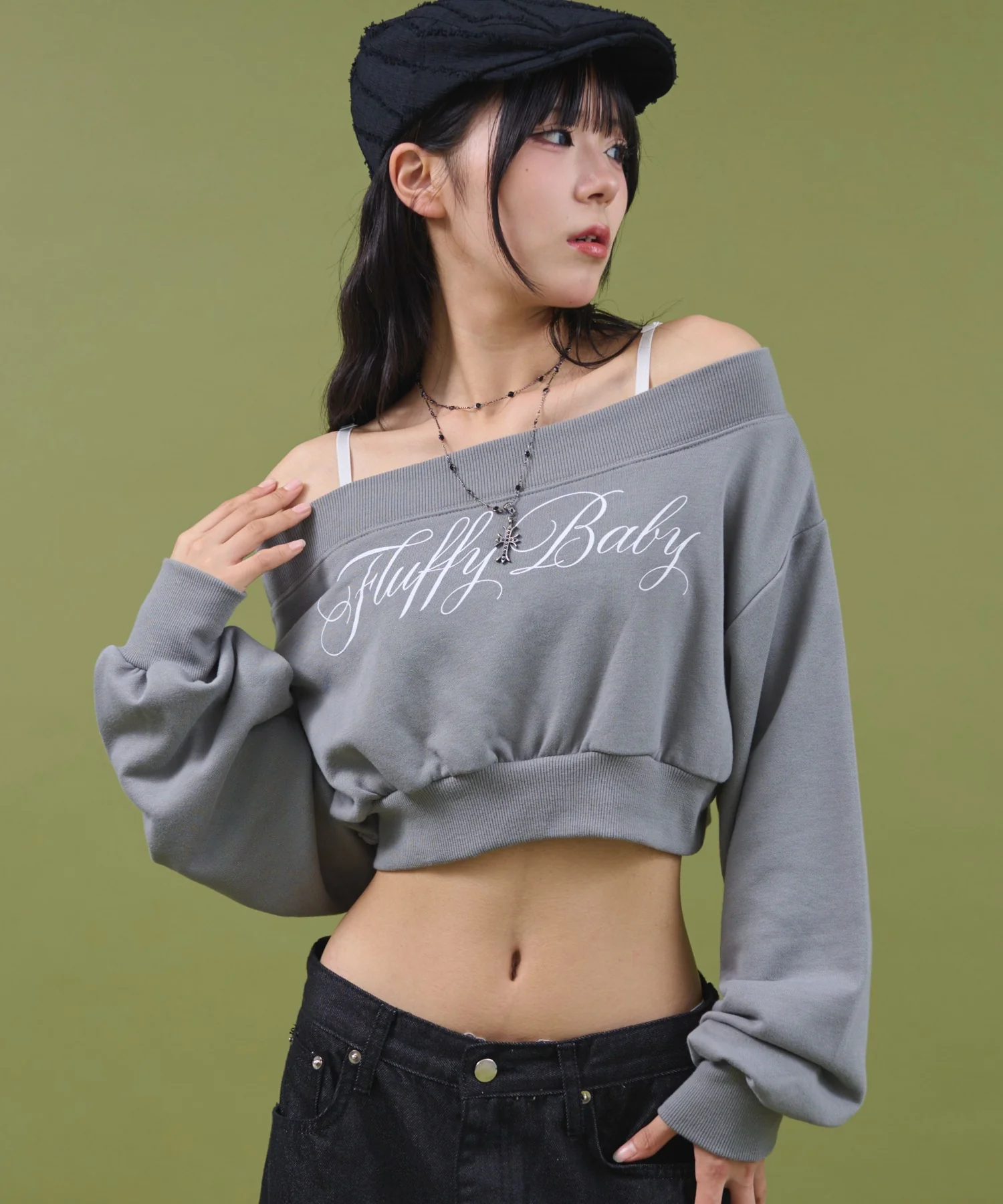 ワイドショルダーロゴスウェット - Image 2