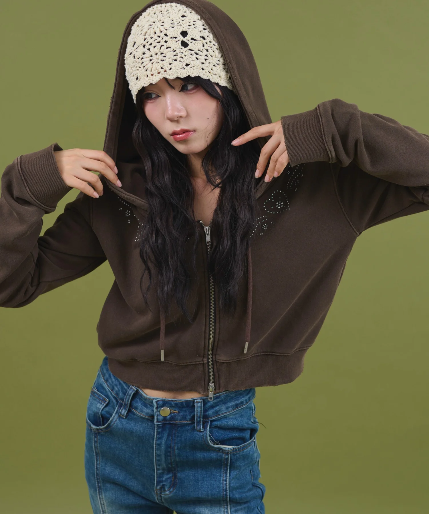 スタッズデザインWジップPK - Image 11