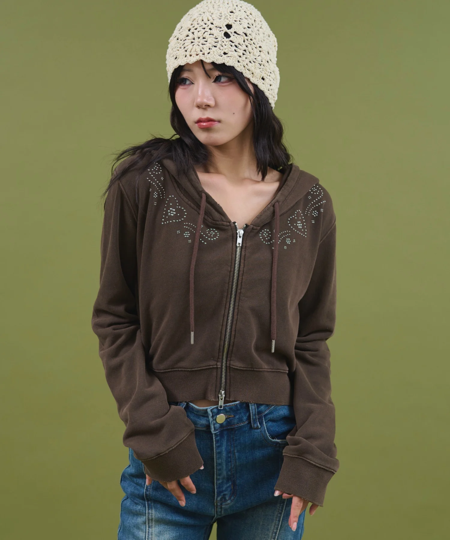 スタッズデザインWジップPK - Image 12