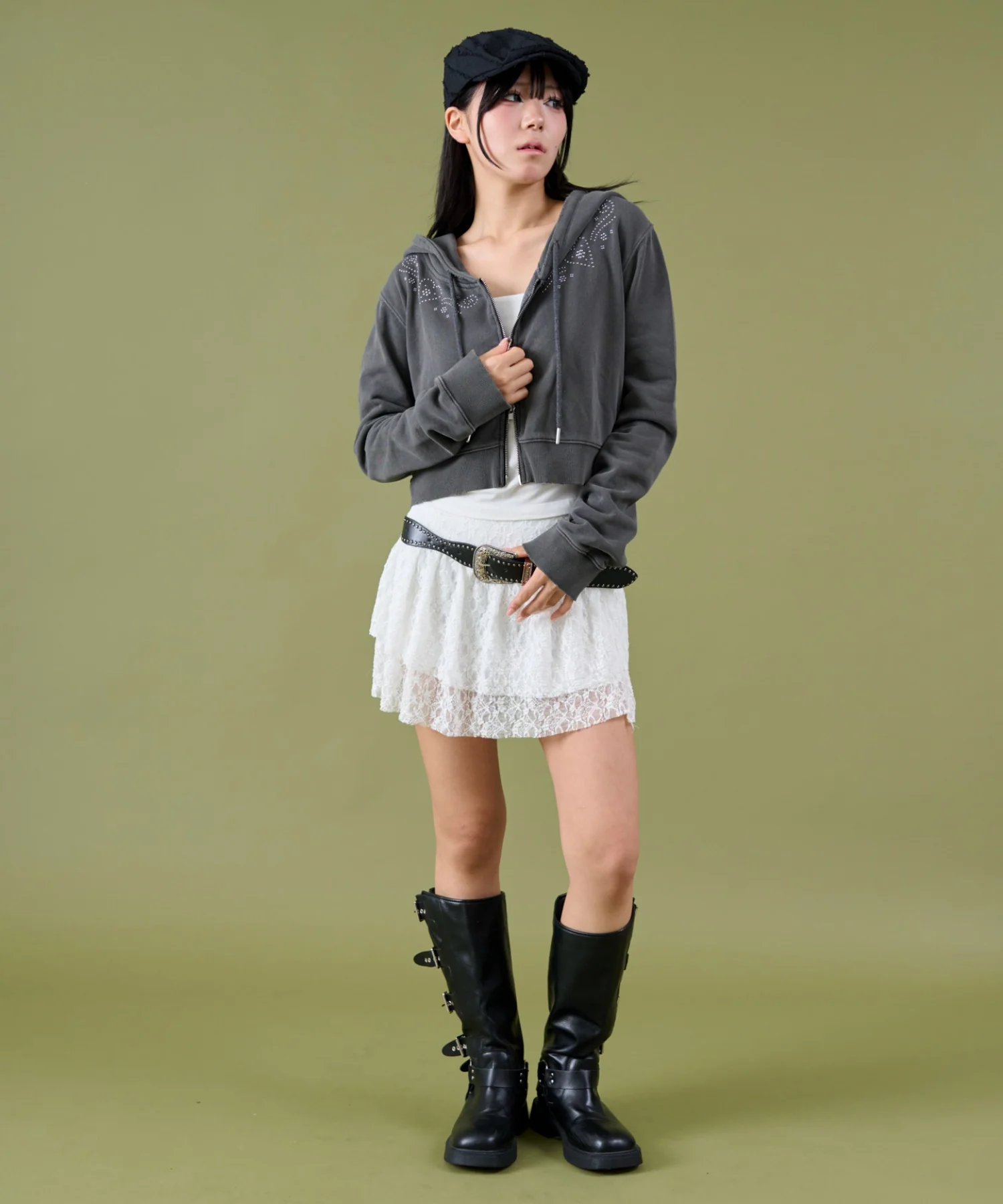スタッズデザインWジップPK - Image 18