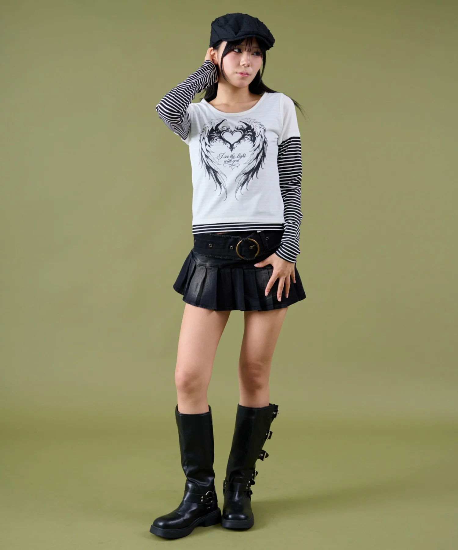 フェイクレイヤードグラッフィックトップ - Image 3