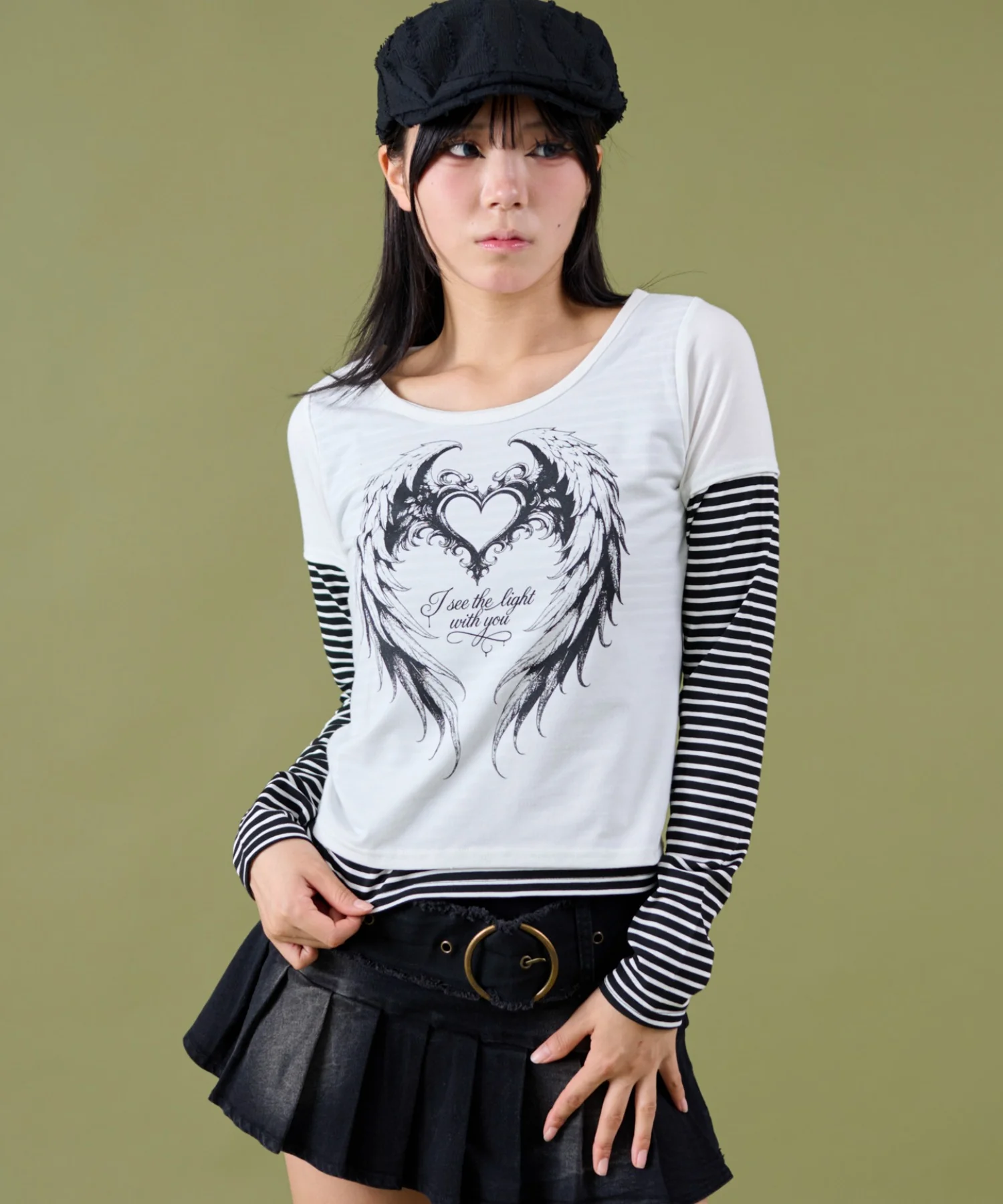 フェイクレイヤードグラッフィックトップ - Image 5