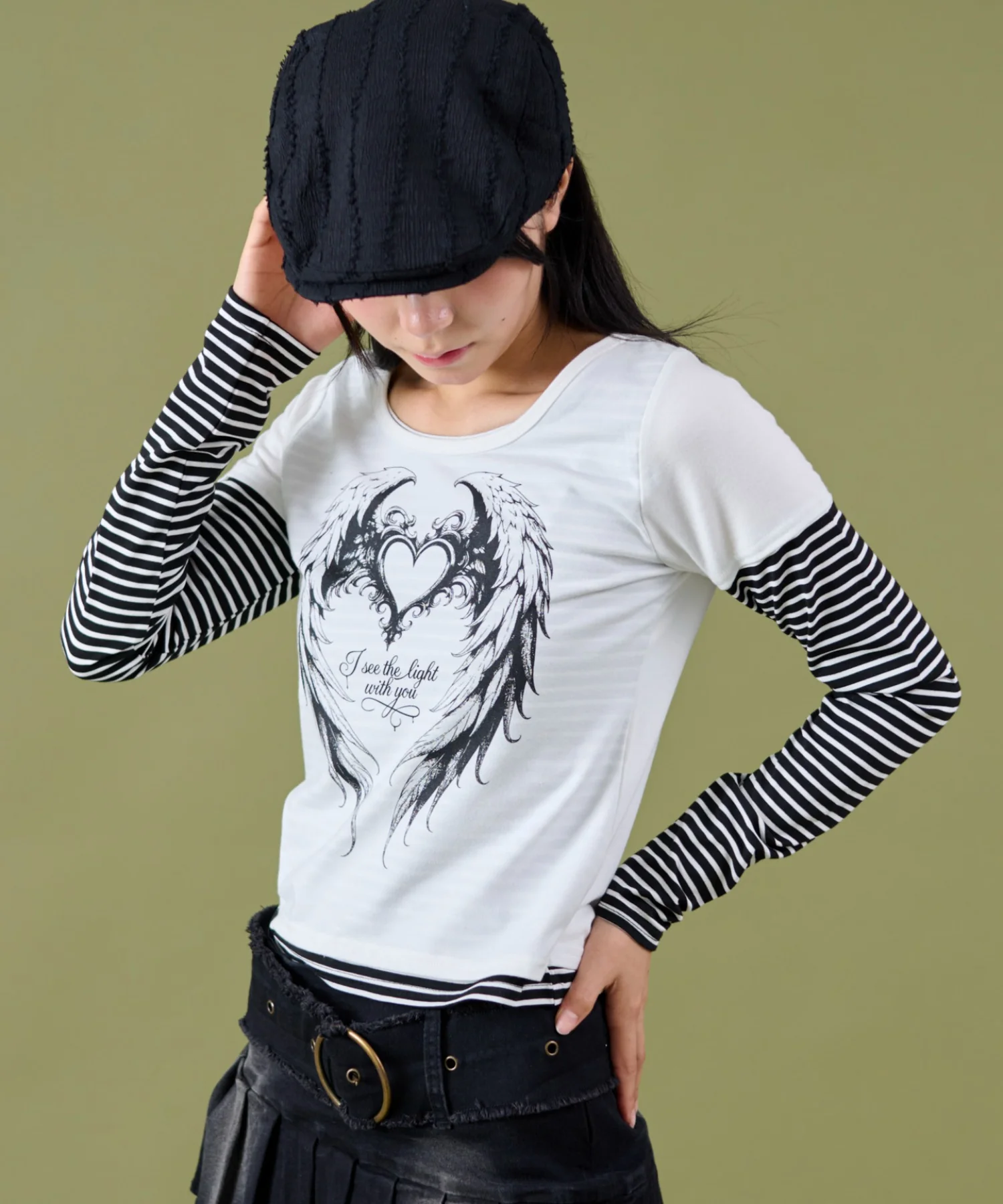 フェイクレイヤードグラッフィックトップ - Image 6