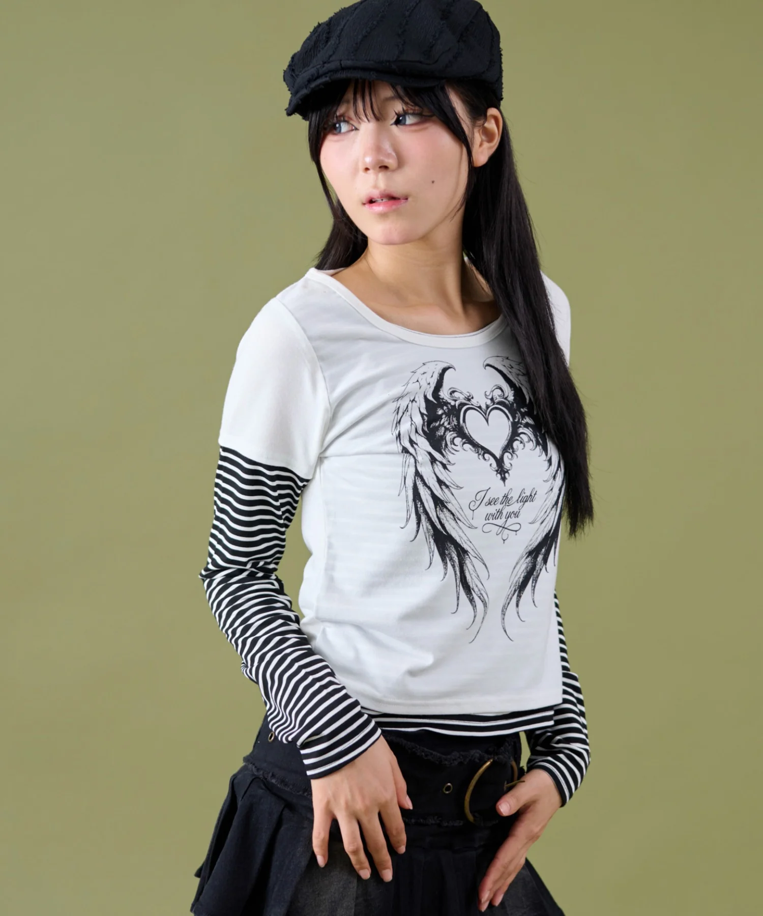 フェイクレイヤードグラッフィックトップ - Image 8