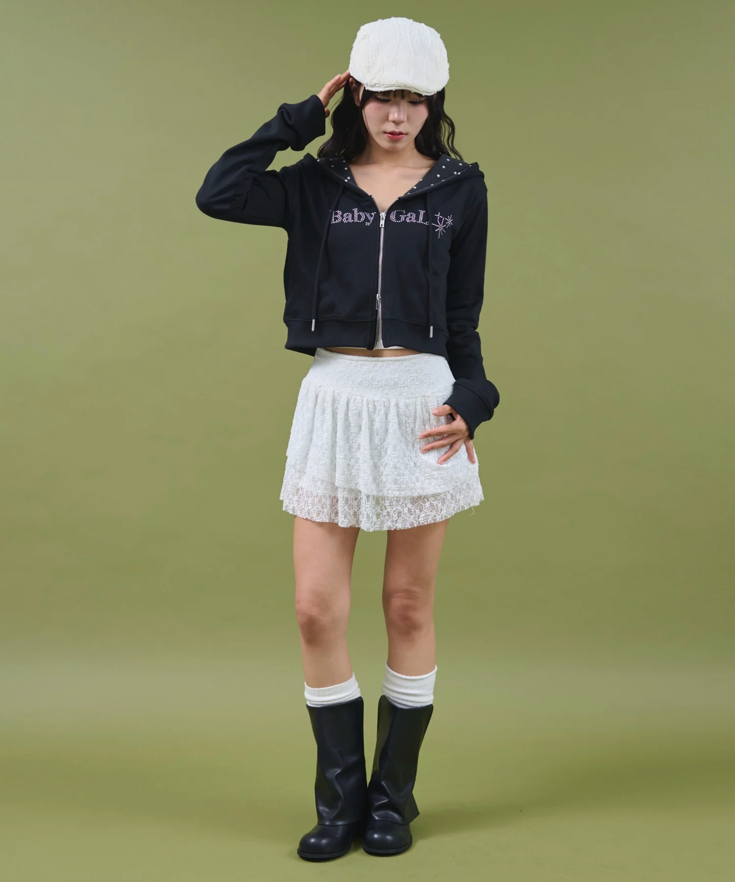 ラインストーンショートパーカー - Image 17