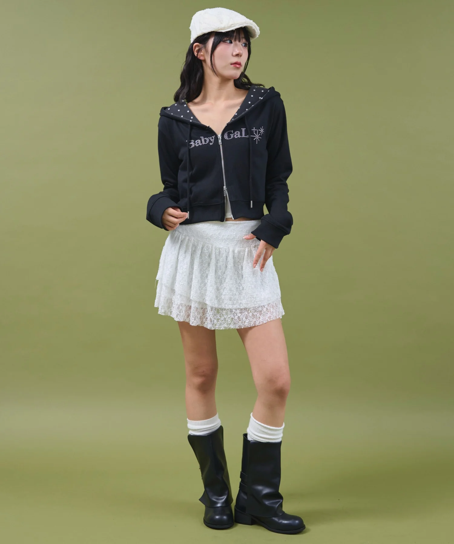 ラインストーンショートパーカー - Image 9