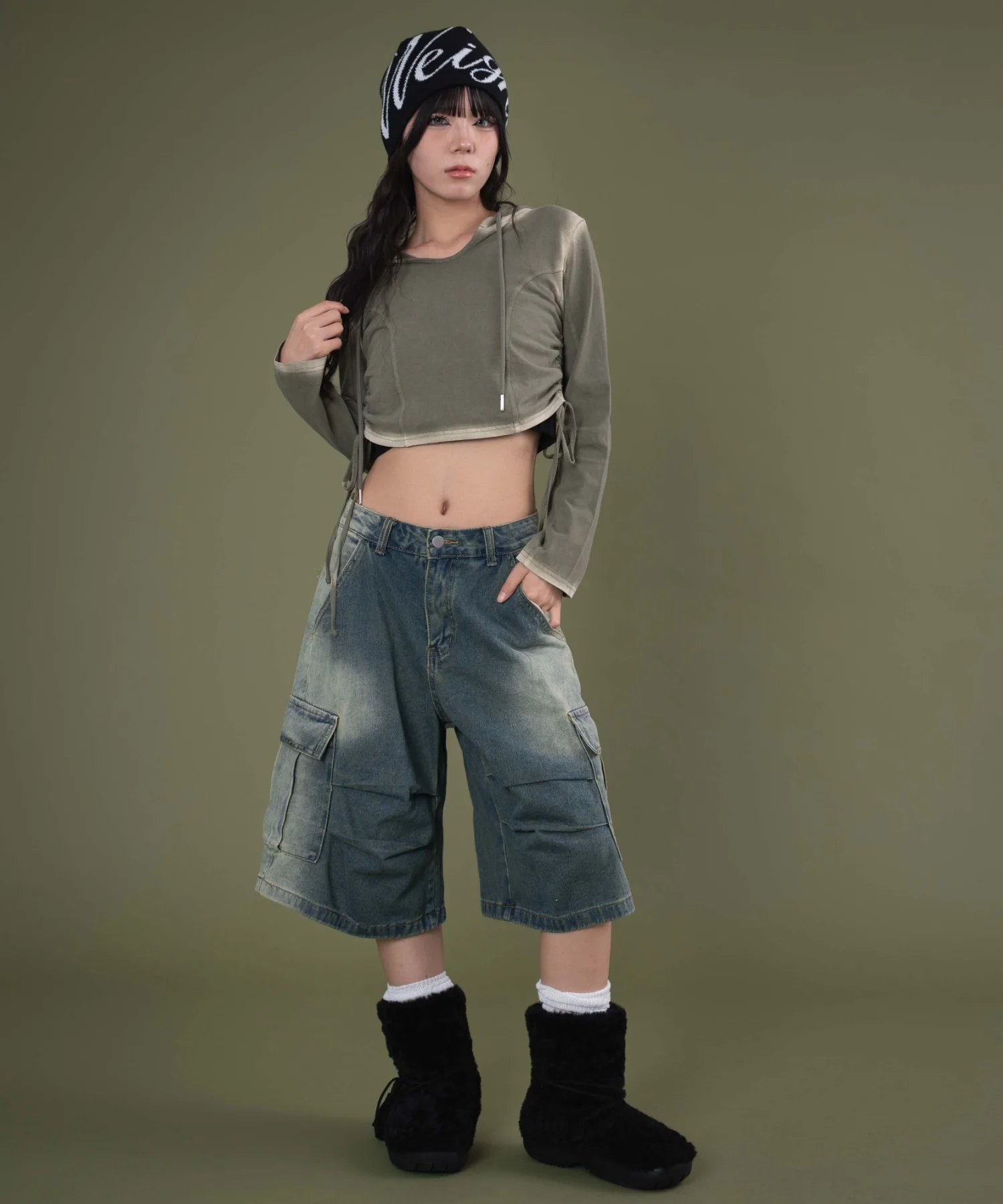 サイドギャザーブリーチフーディー - Image 3