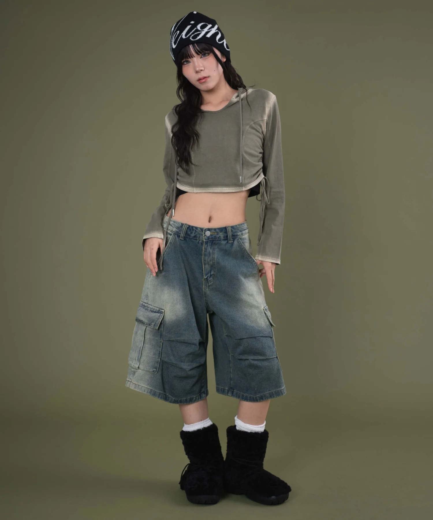 サイドギャザーブリーチフーディー - Image 8