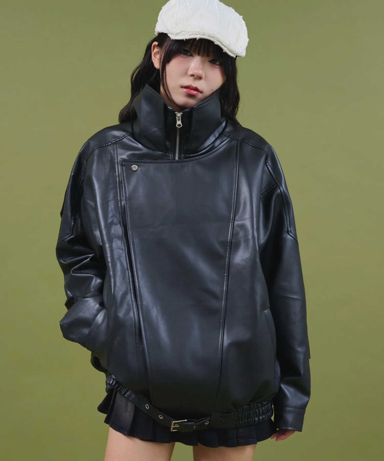 オーバーサイズPUジャケット - Image 5