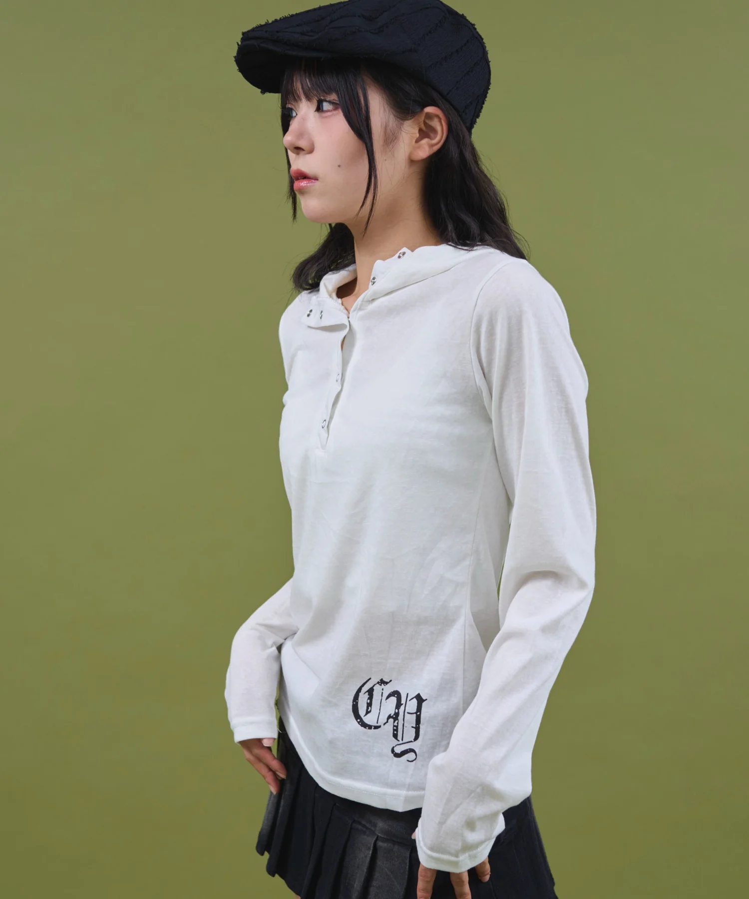 キーネックロゴデザインフーディー - Image 5