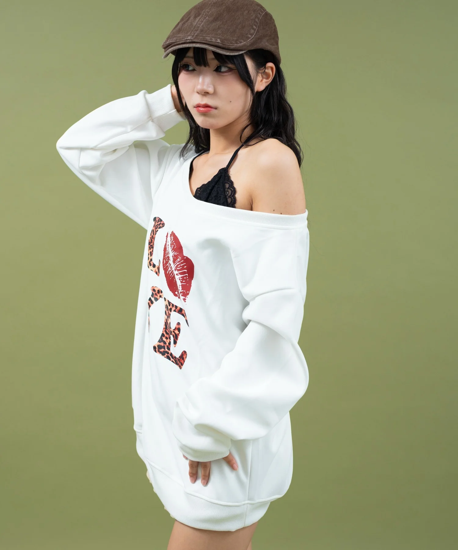 レオパードロゴオフショルSWT - Image 7
