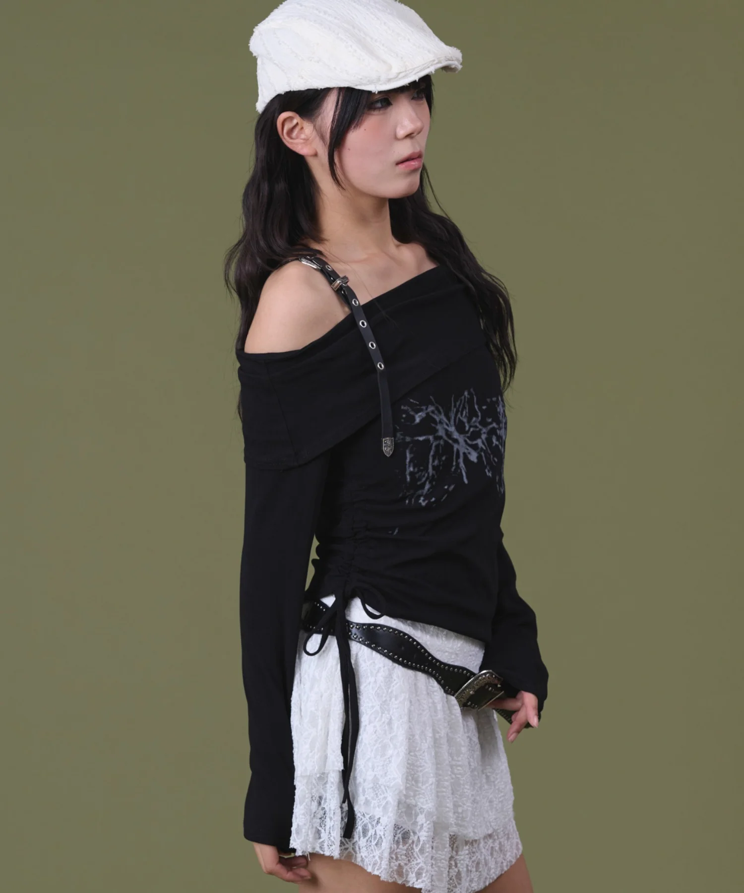 ベルトショルダーサイドギャザートップ - Image 11