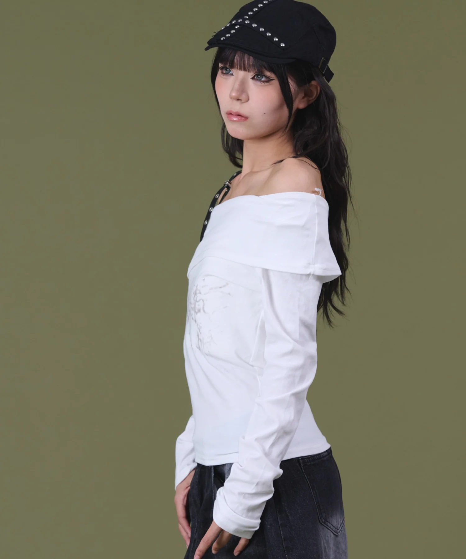 ベルトショルダーサイドギャザートップ - Image 6