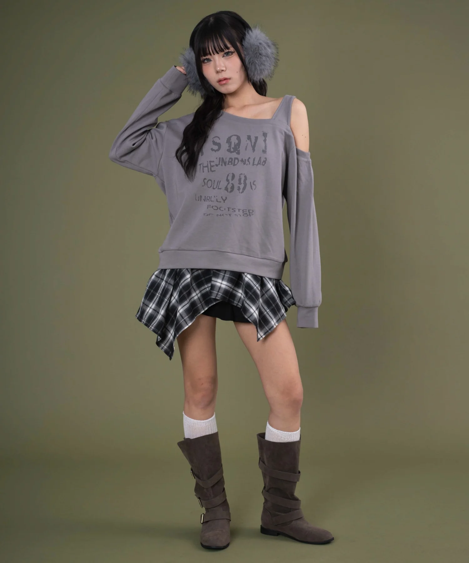 チェックヘムグラフィックワンショルダー - Image 7