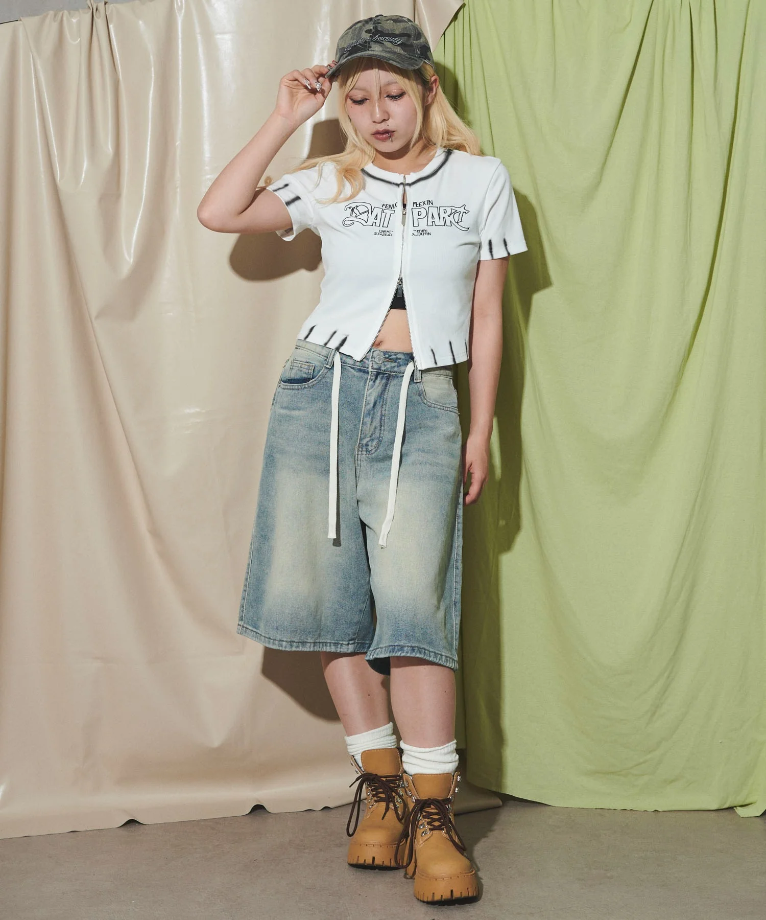 WジップロゴブリーチSSトップス - Image 11