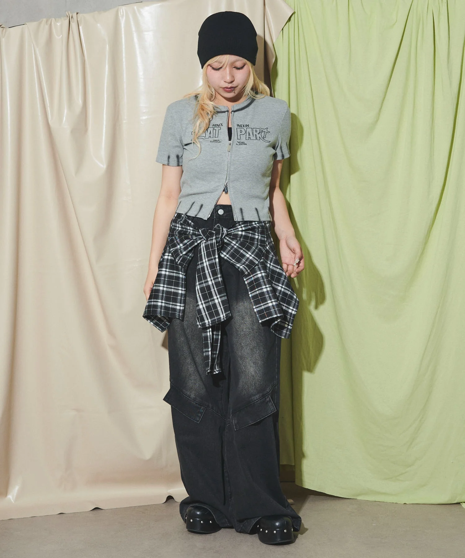 WジップロゴブリーチSSトップス - Image 4