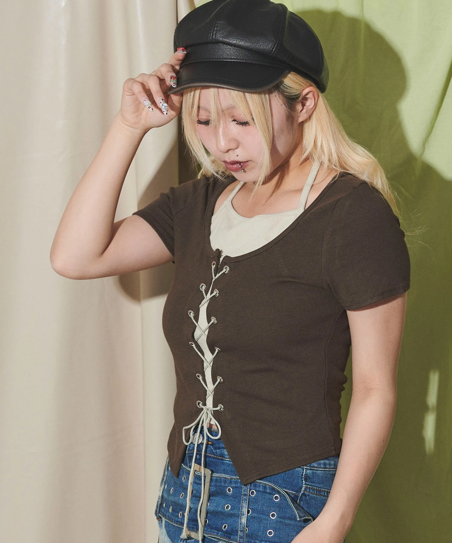フロントレースアップレイヤードT - Image 11