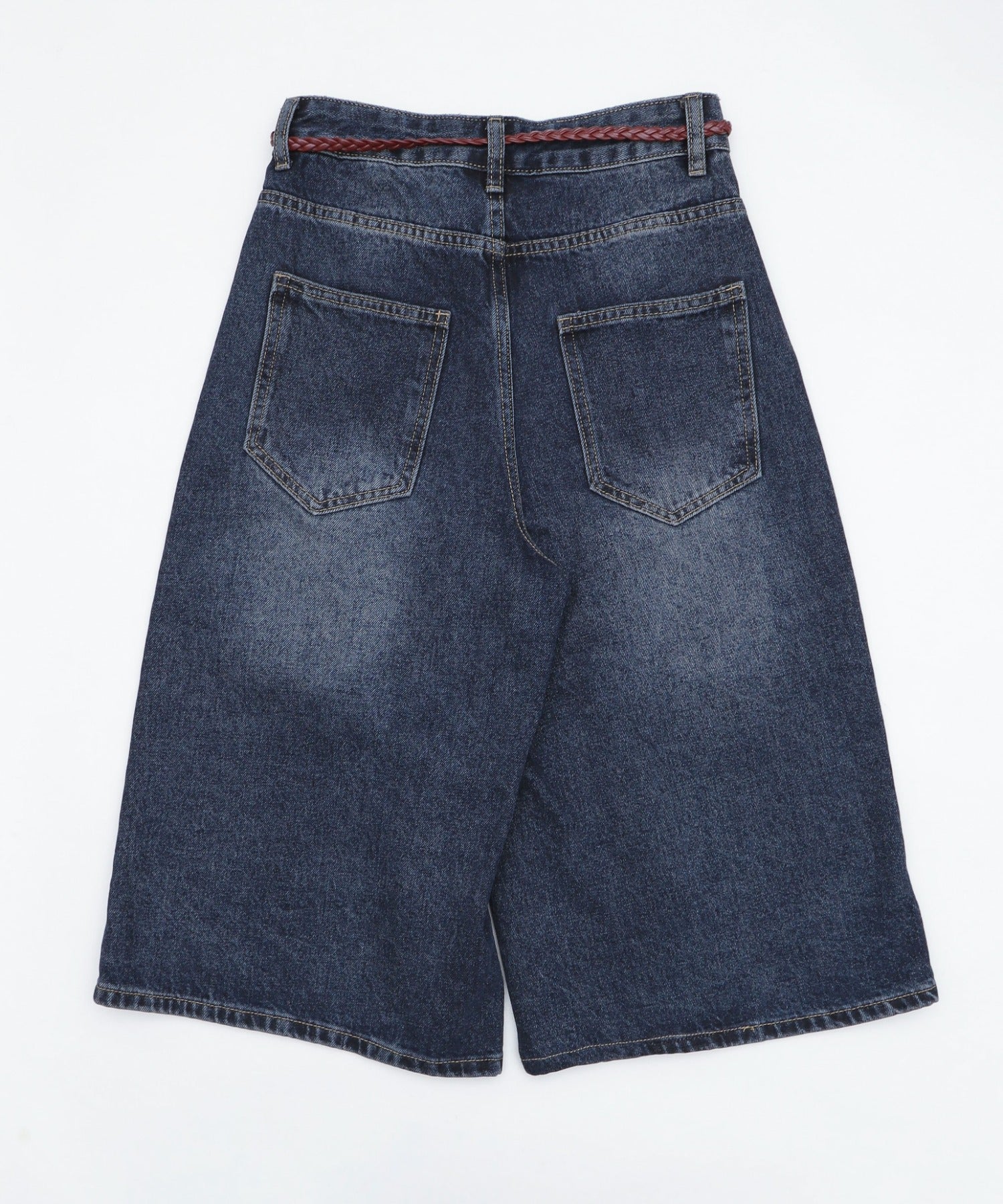 スカーフ付きワイドデニムハーフパンツ - Image 8