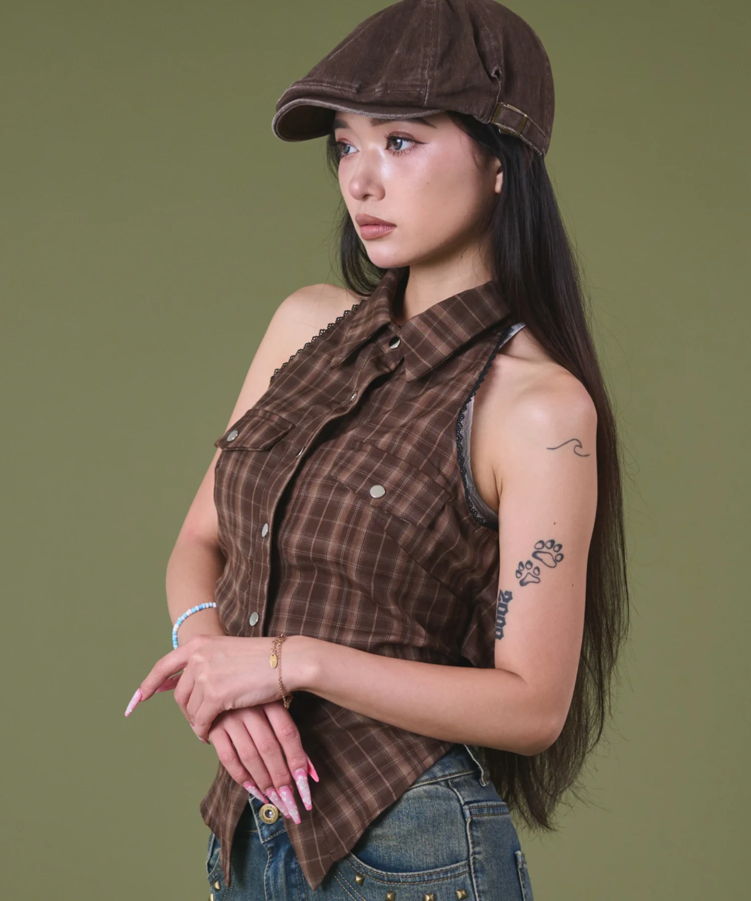 NSレースチェックシャツ - Image 6