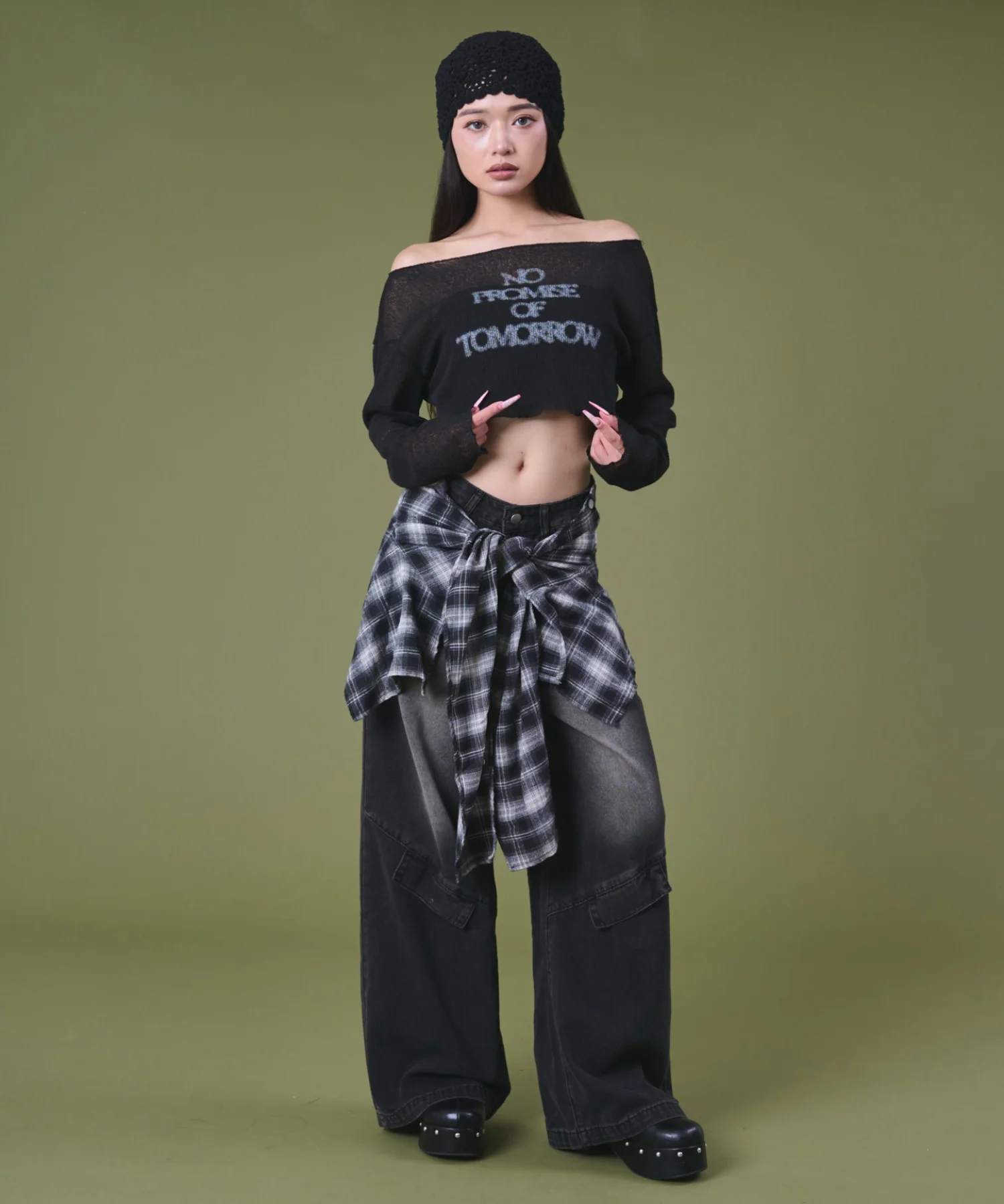 ショートメローロゴニットトップ - Image 4