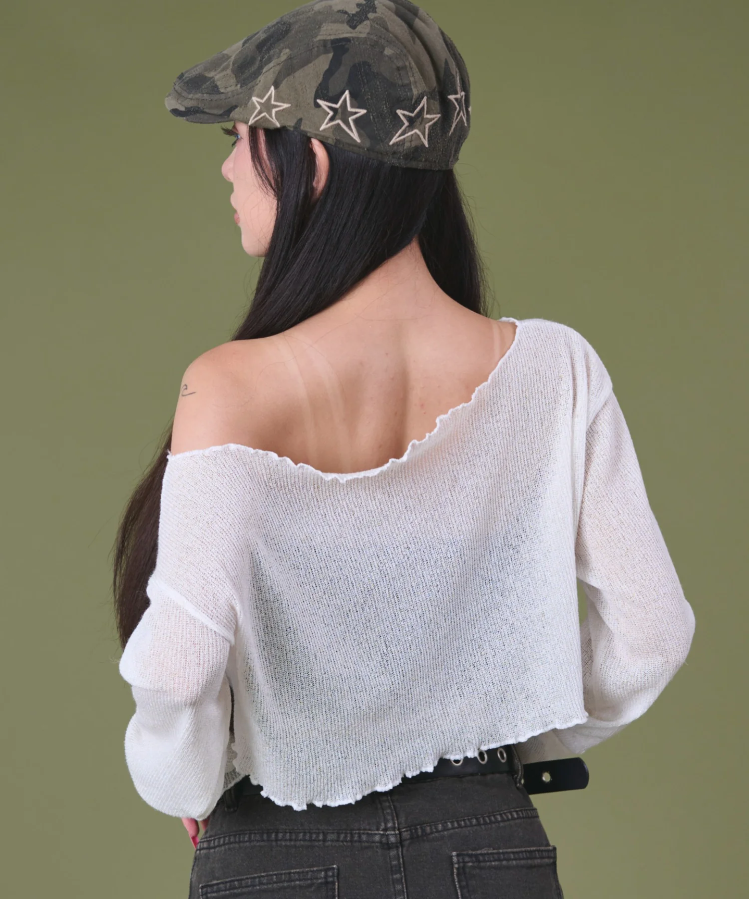 ショートメローロゴニットトップ - Image 6